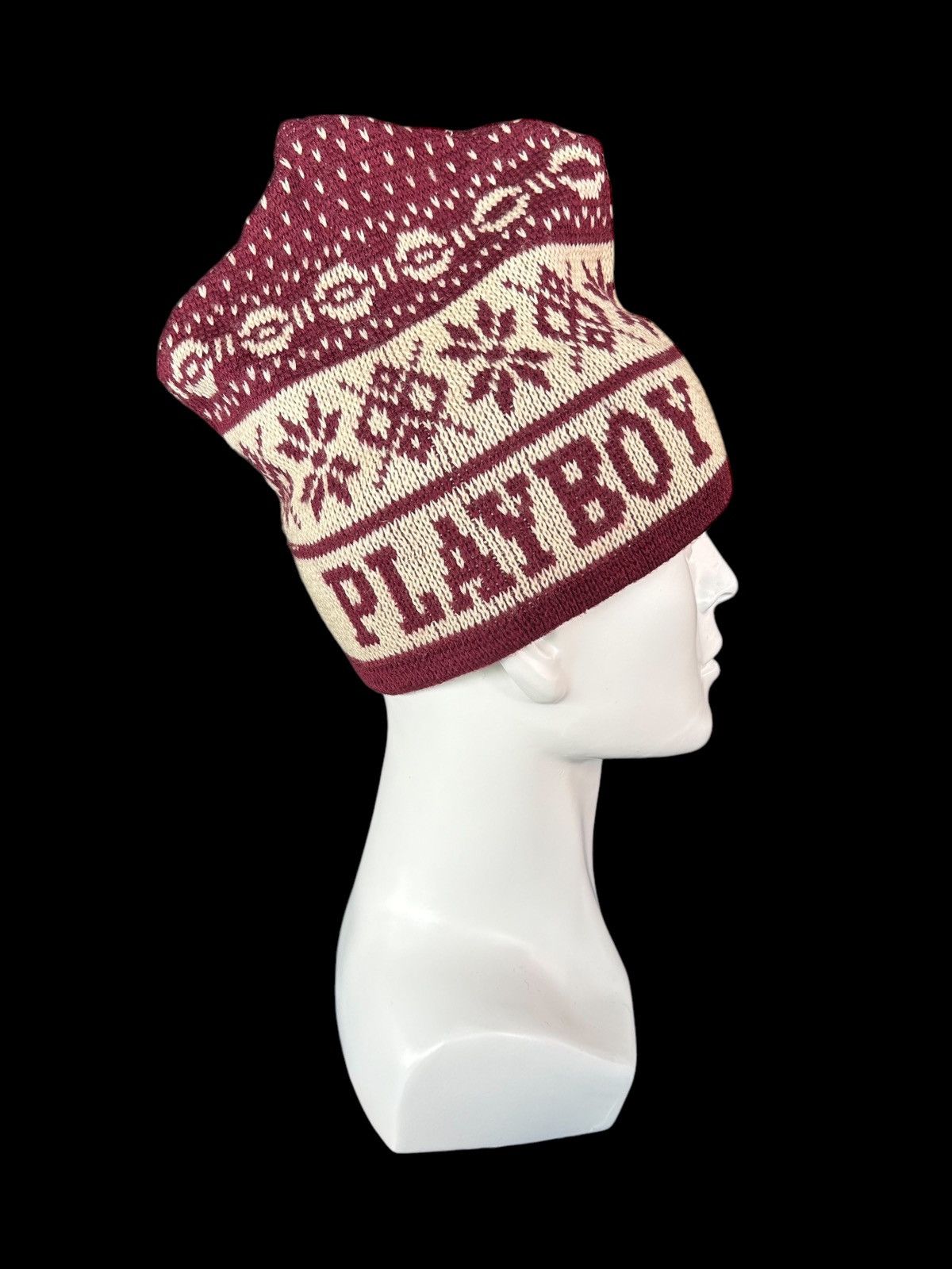 Vtg Playboy Knitt Mohawk Design Rare Beanie Hats☠️☠️
