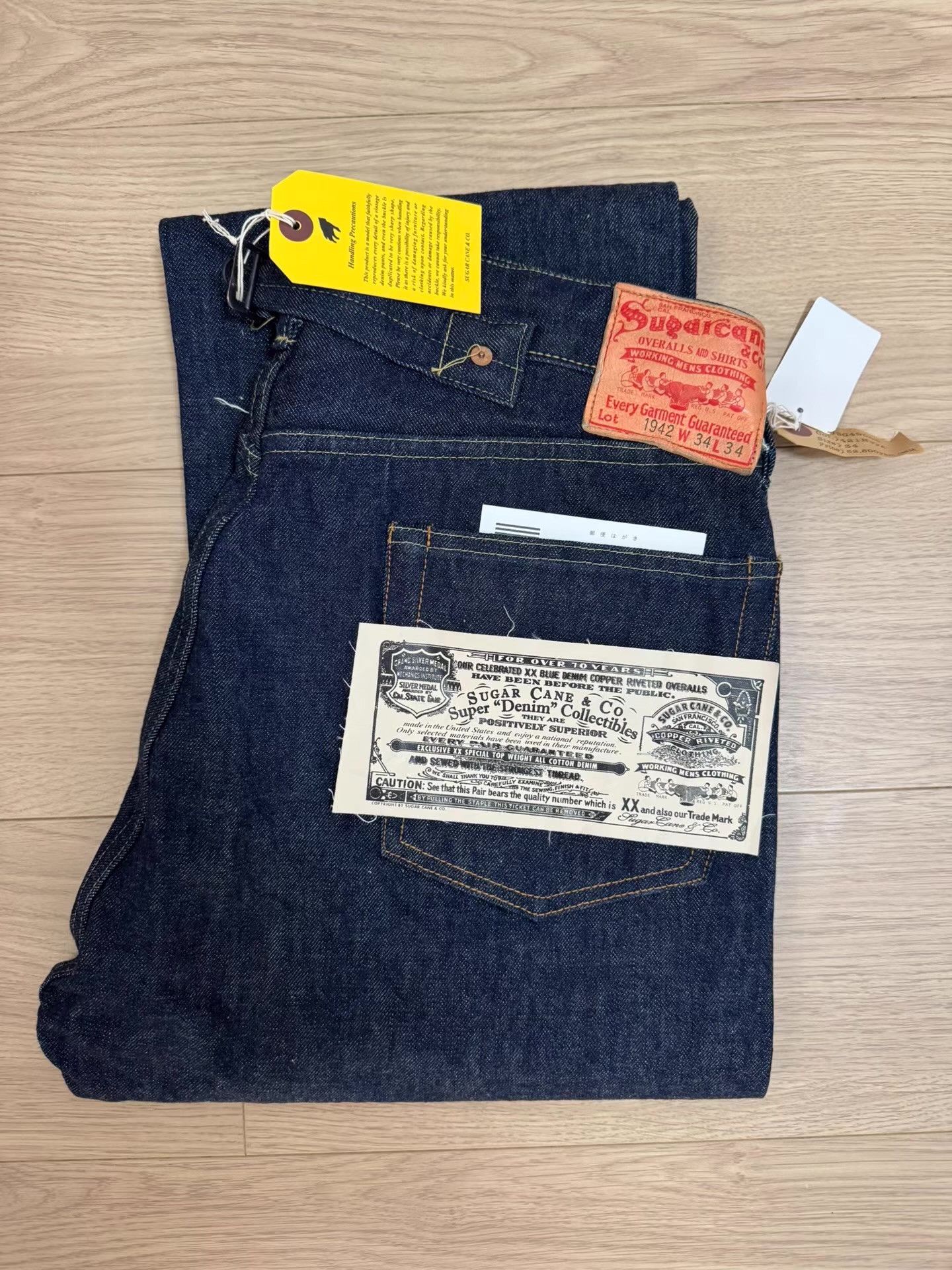 Sugar Cane Sugarcane 1942 WWII Model 14.25oz Super Denim Q14 Size US 36 / EU 52 - 3 Thumbnail
