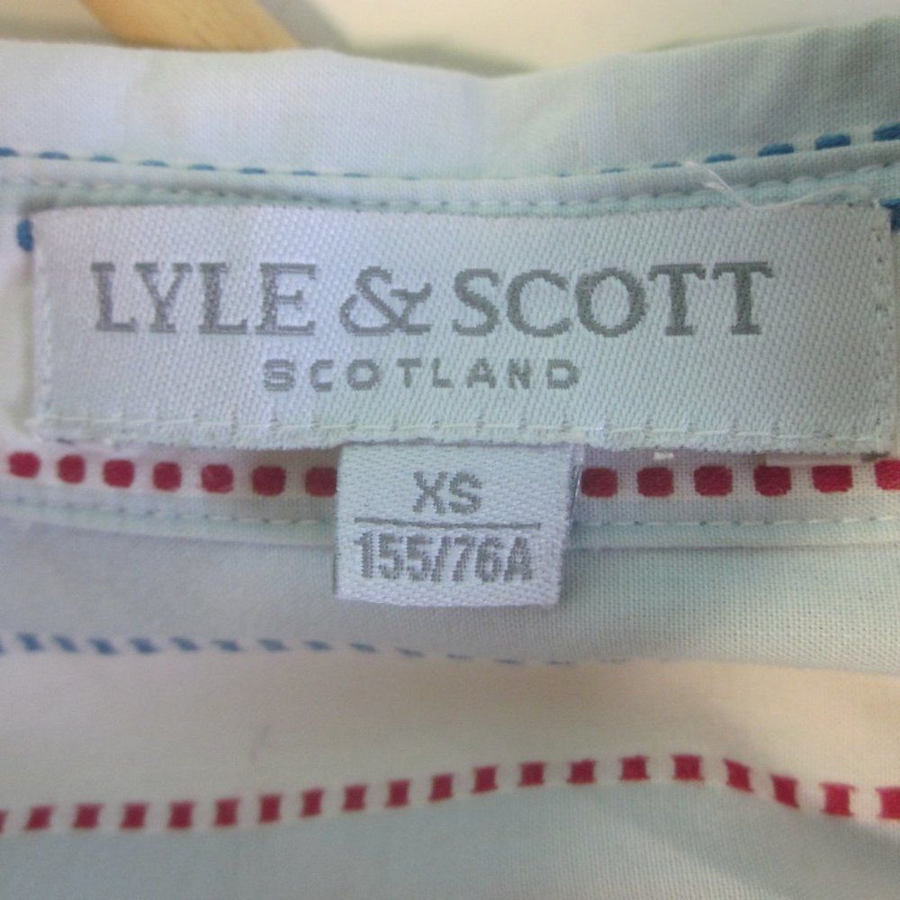 Lyle & Scott Lyle & Scott Scotland Golf Blouse XS Button Up Shirt Blue & White Size XS / US 0-2 / IT 36-38 - 3 Thumbnail