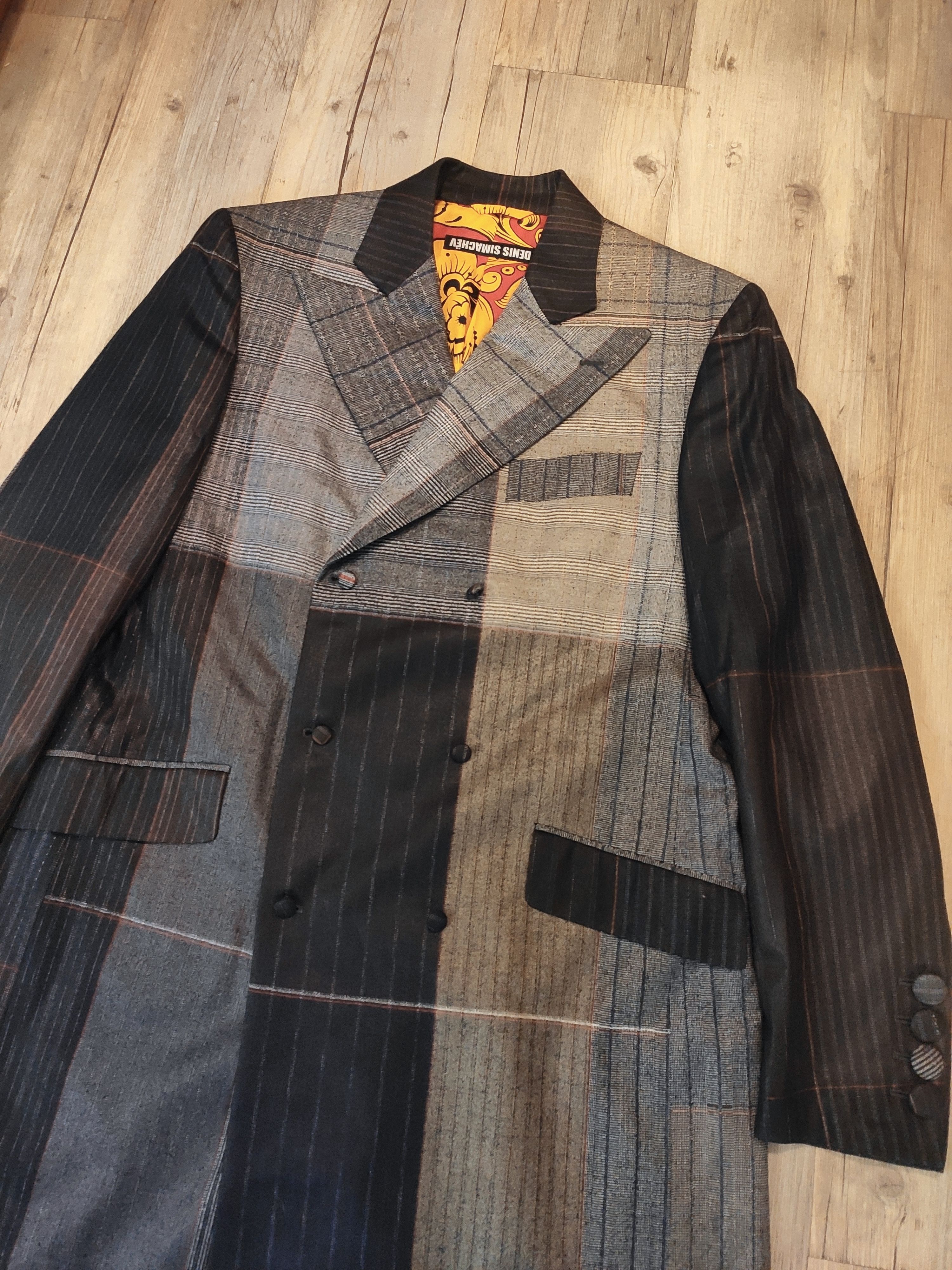 Denis Simachev NEW Color block breasted coat.Like Jean-Paul Gaultier Size US L / EU 52-54 / 3 - 4 Thumbnail