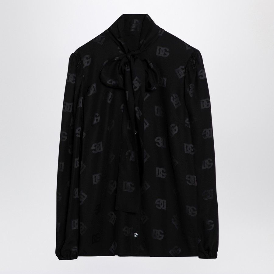 o1d2blof0824 Silk Logo Shirts in Black