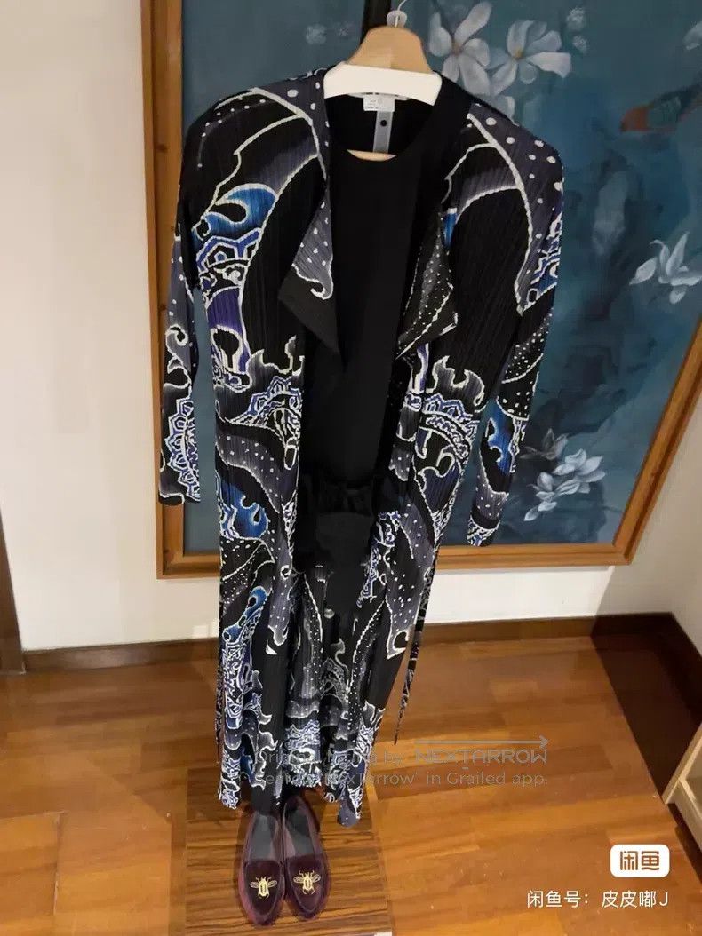 Issey Miyake Issey Miyake Black Facial Makeup Long Trench Coat Size XXL / US 16-18 / IT 52-54 - 3 Thumbnail