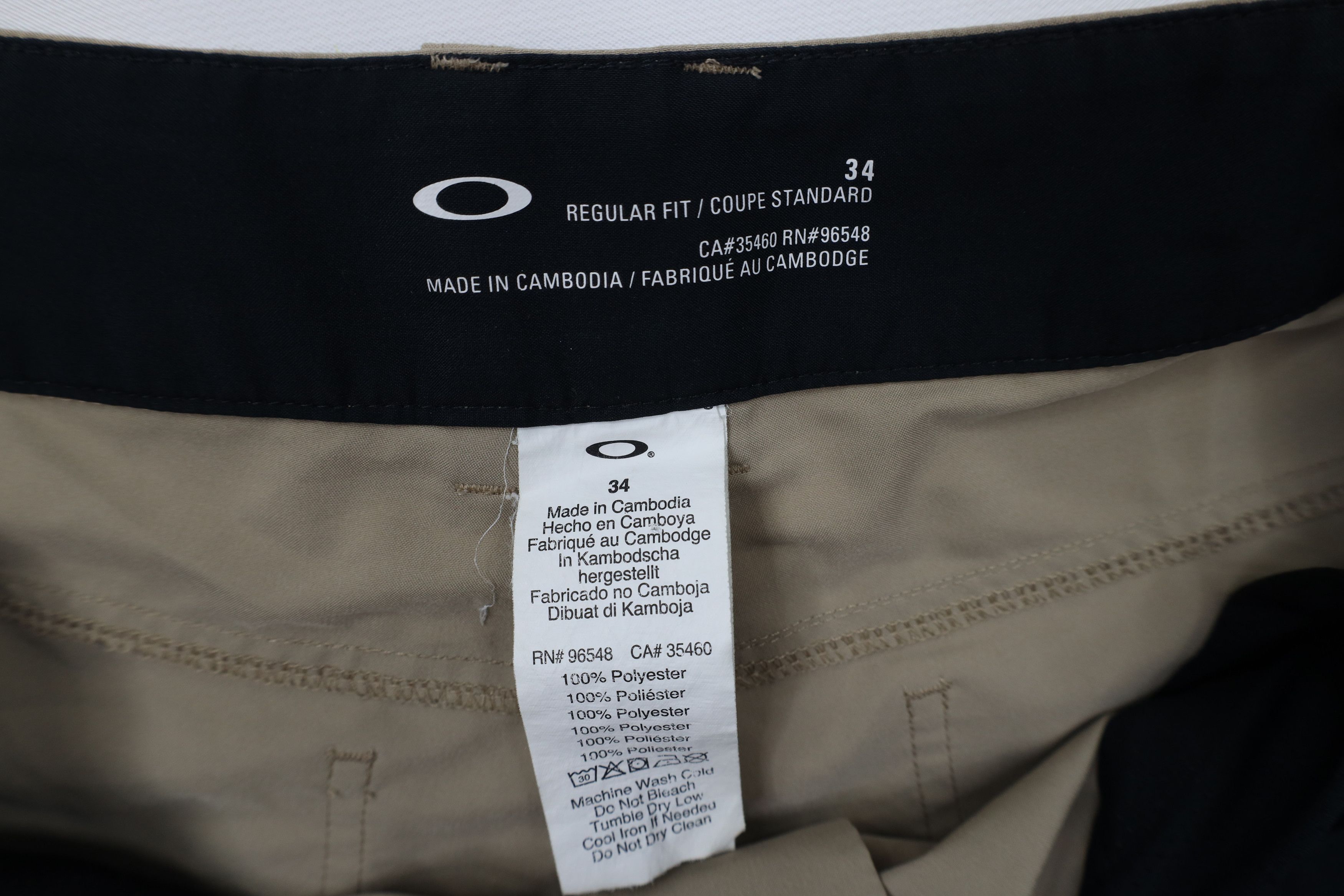 Oakley × Vintage Vintage Y2K Oakley O Logo Tech Golfing Chino Shorts Beige Size US 34 / EU 50 - 10 Thumbnail