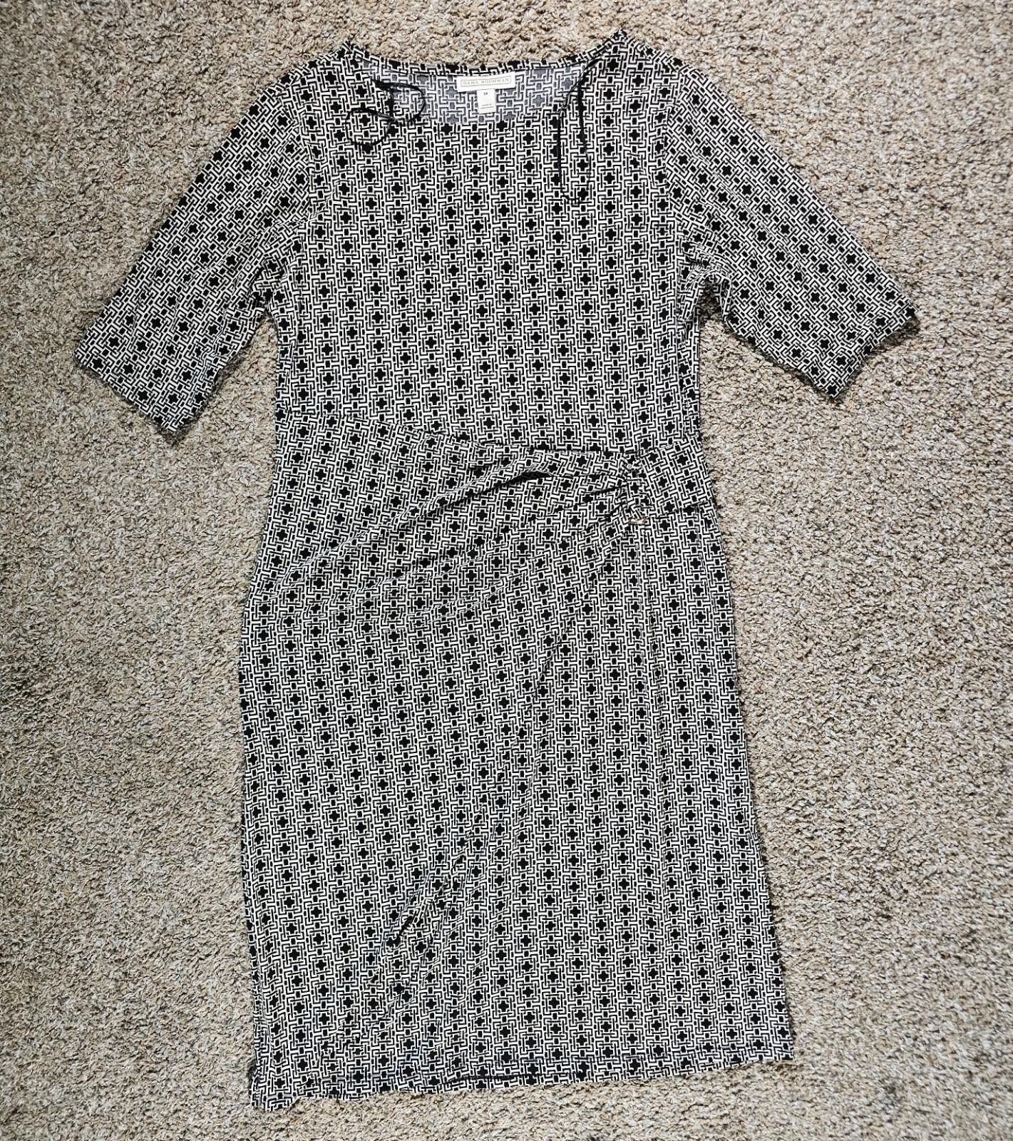 Other Dana Buchman Black Geometric Dress Medium Size M / US 6-8 / IT 42-44 - 1 Thumbnail