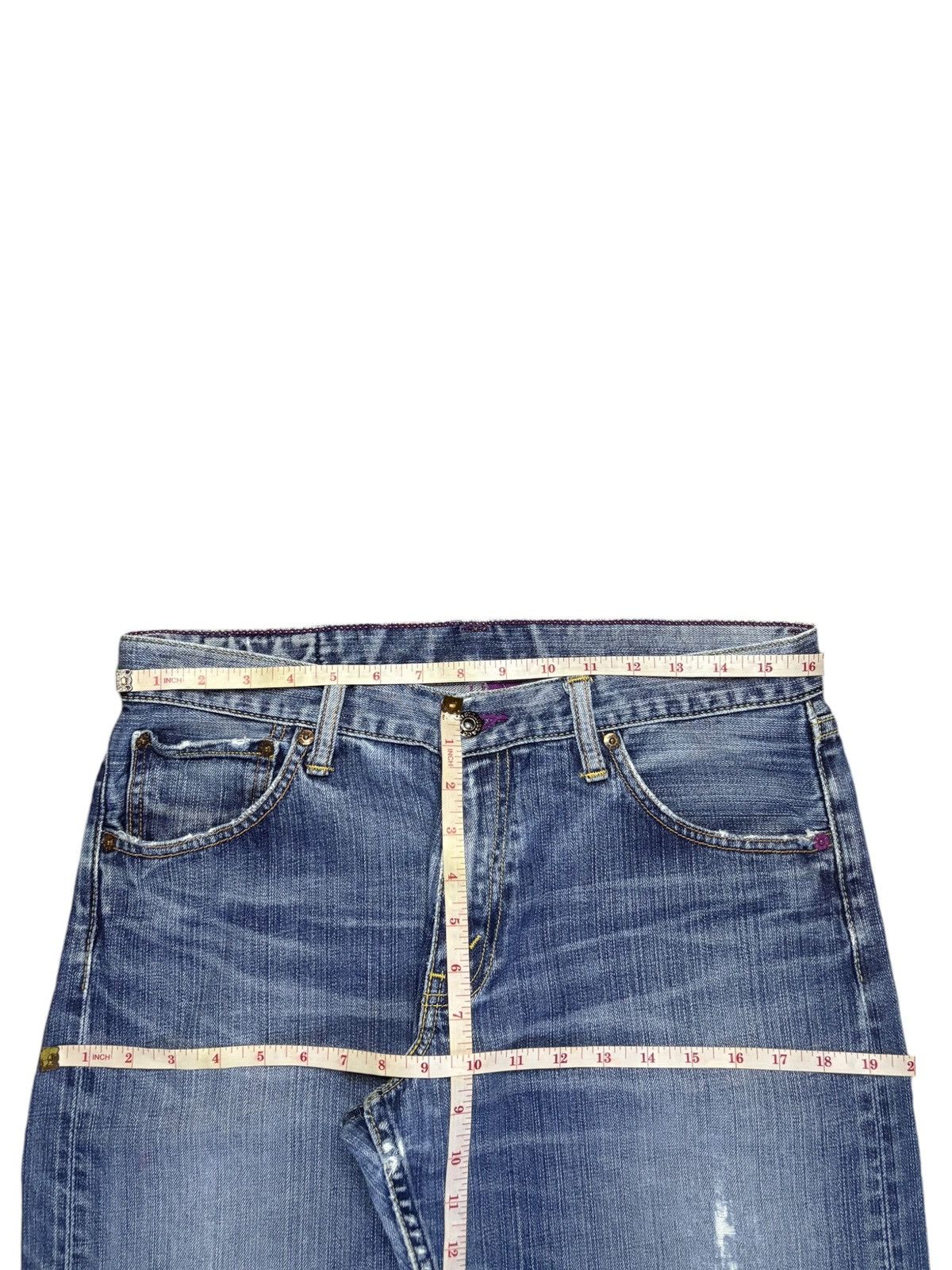Levi's Vintage 90s Levis Bleached Wash Distressed Baggy Jeans Size US 33 - 11 Thumbnail