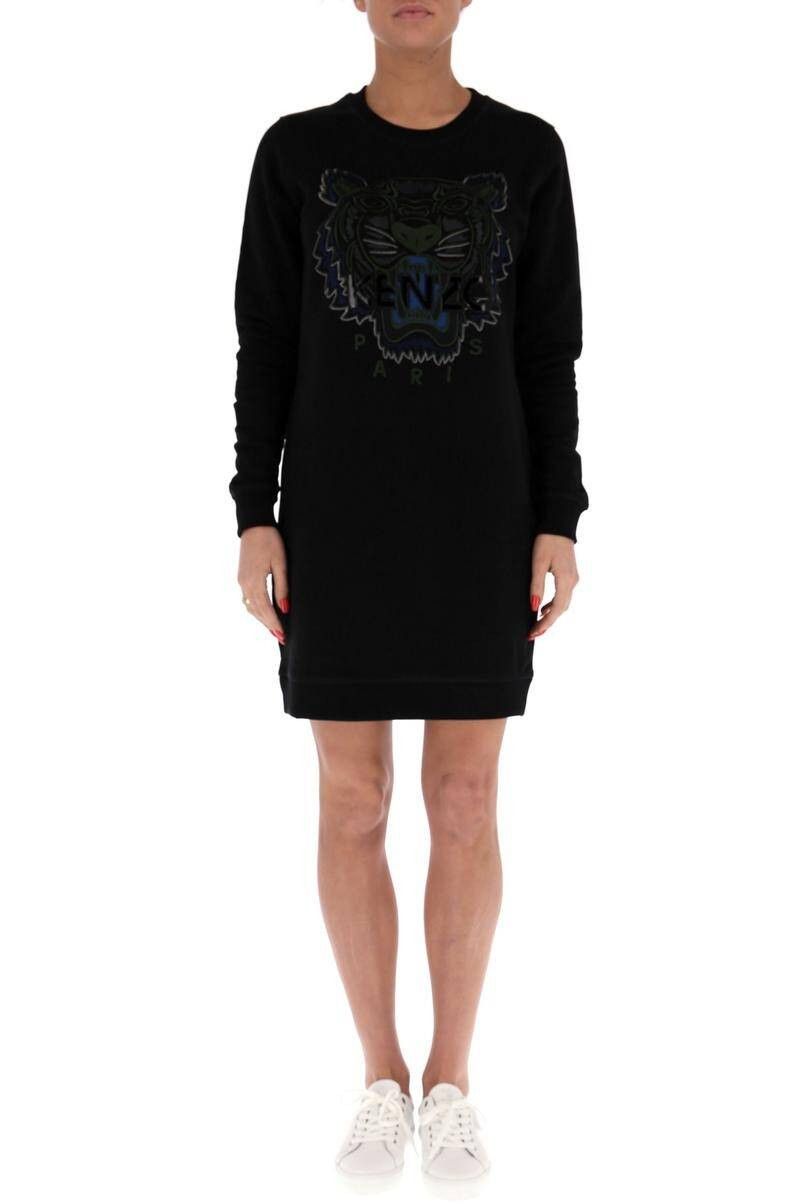 Kenzo Kenzo Paris Embroidered Tiger Logo Sweatshirt Dress Size XS / US 0-2 / IT 36-38 - 14 Thumbnail