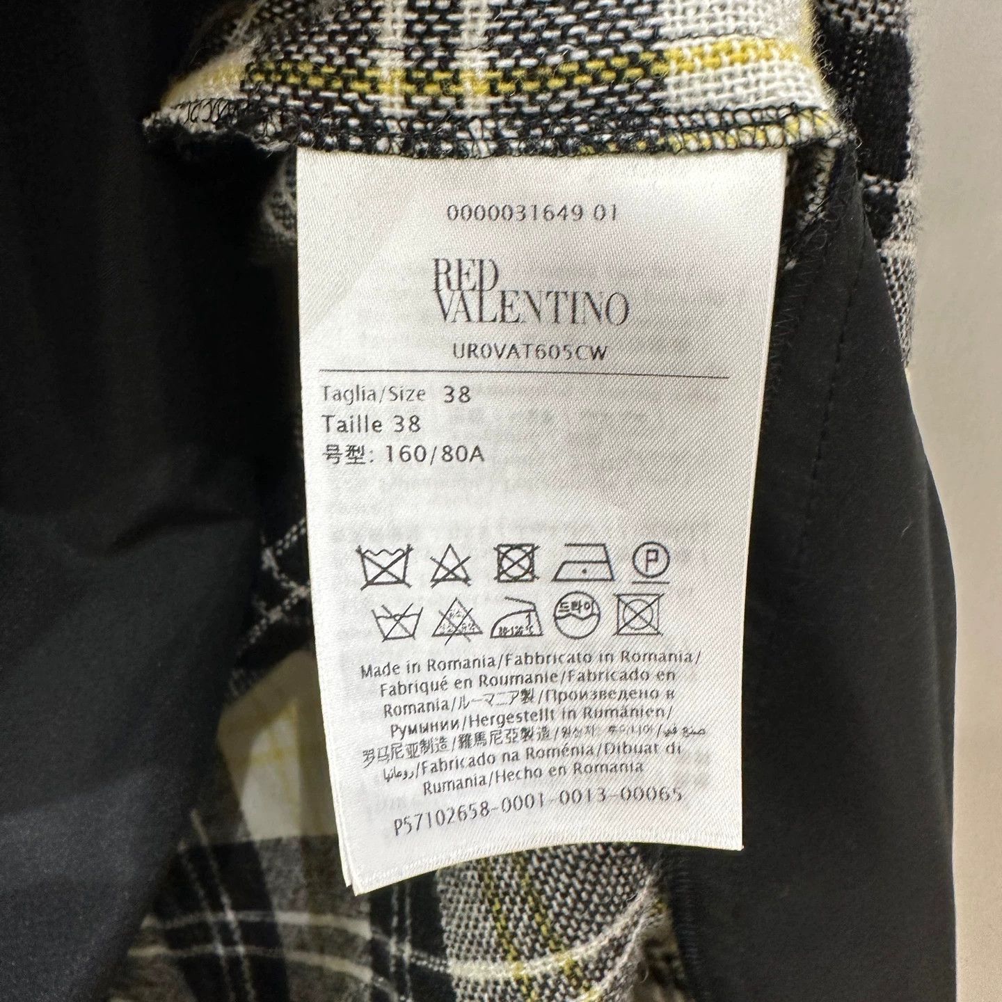 Valentino Valentino dp57 Check Wool Dress 38 Size XS / US 0-2 / IT 36-38 - 4 Thumbnail