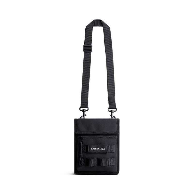 Balenciaga o1tr1nto0526 Size: OS / Army Small Pouch With Strap Black Size ONE SIZE - 1 Thumbnail