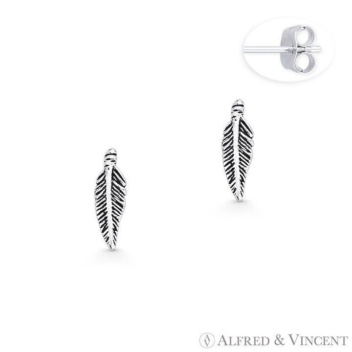 Other Antique-Finish Bird's Wing Feather Charm Stud Earrings Size ONE SIZE - 1 Preview