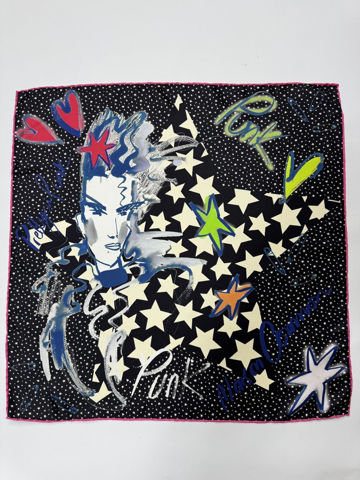 Other Maison Common Punk Star Silk Scarf – Rare Designer, italy Size ONE SIZE - 1 Thumbnail