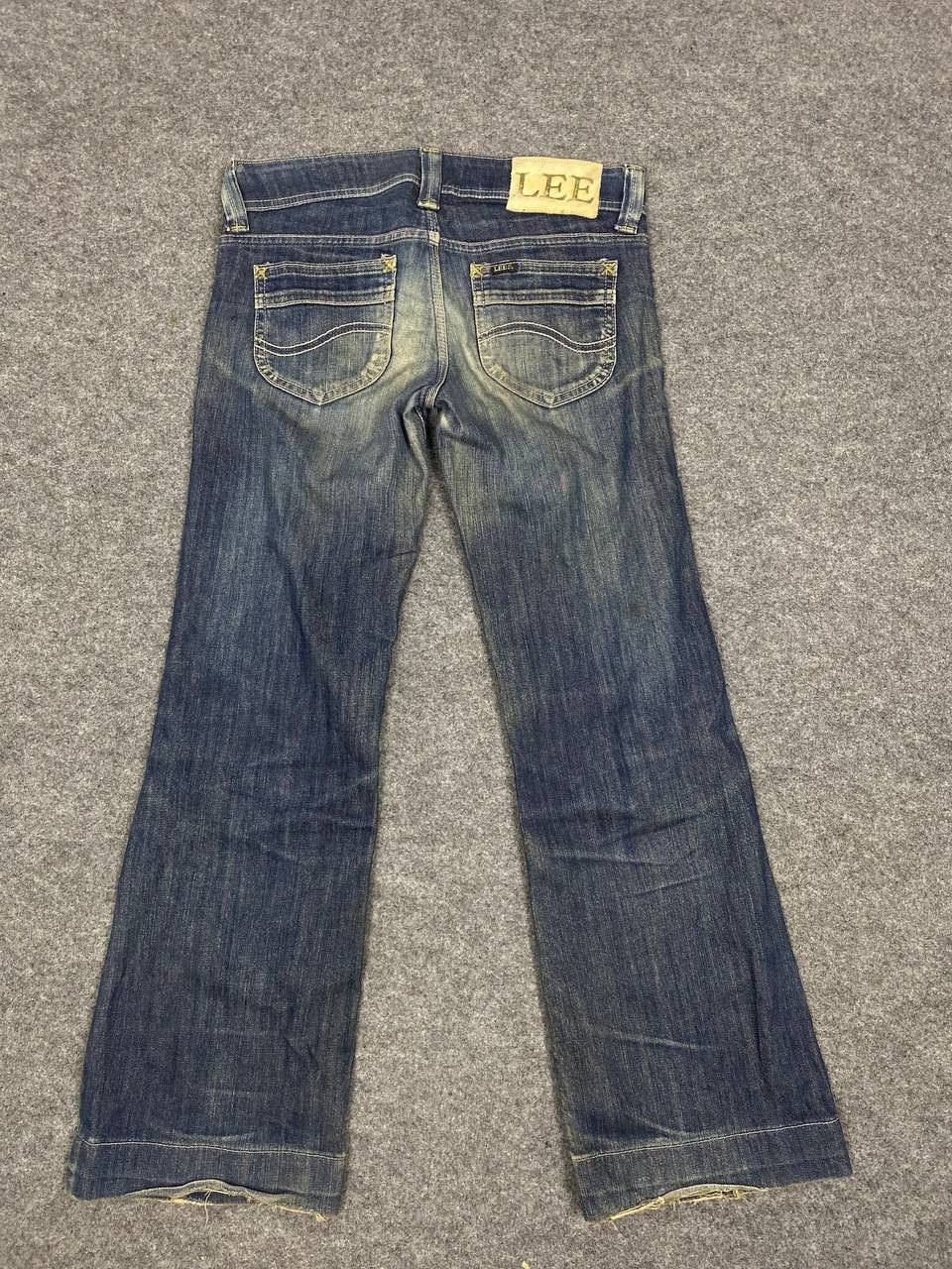 lee ankle cut bootcut flare distressed denim