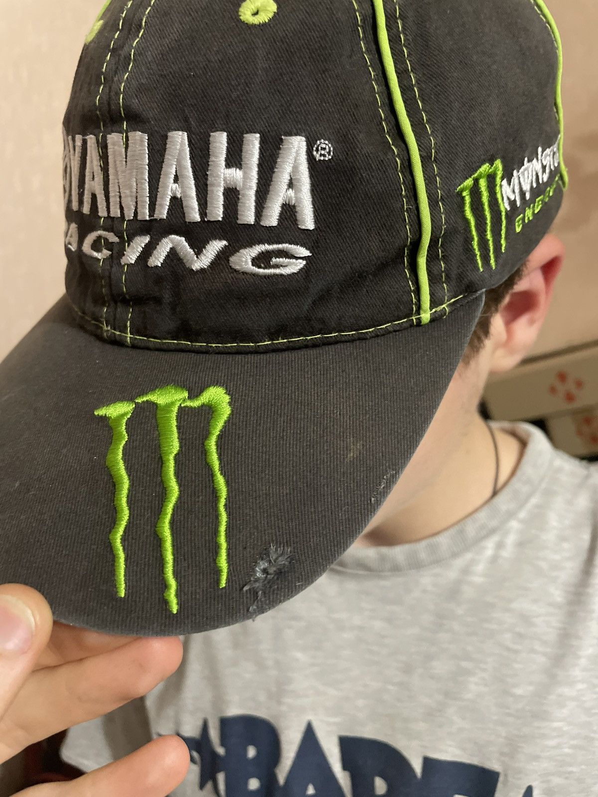 Vintage × Yamaha Vintage Yamaha Monster Energy Racing Distressed Cap Size ONE SIZE - 4 Thumbnail
