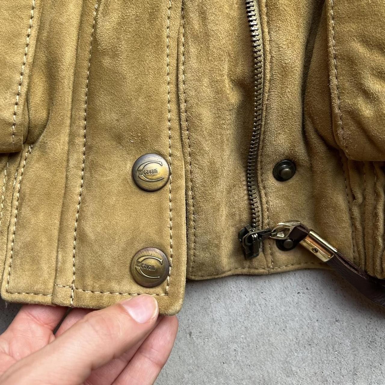Roberto Cavalli Roberto Cavalli 'Just Cavalli' Suede Jacket Sheepskin Collar Size S / US 4 / IT 40 - 5 Thumbnail