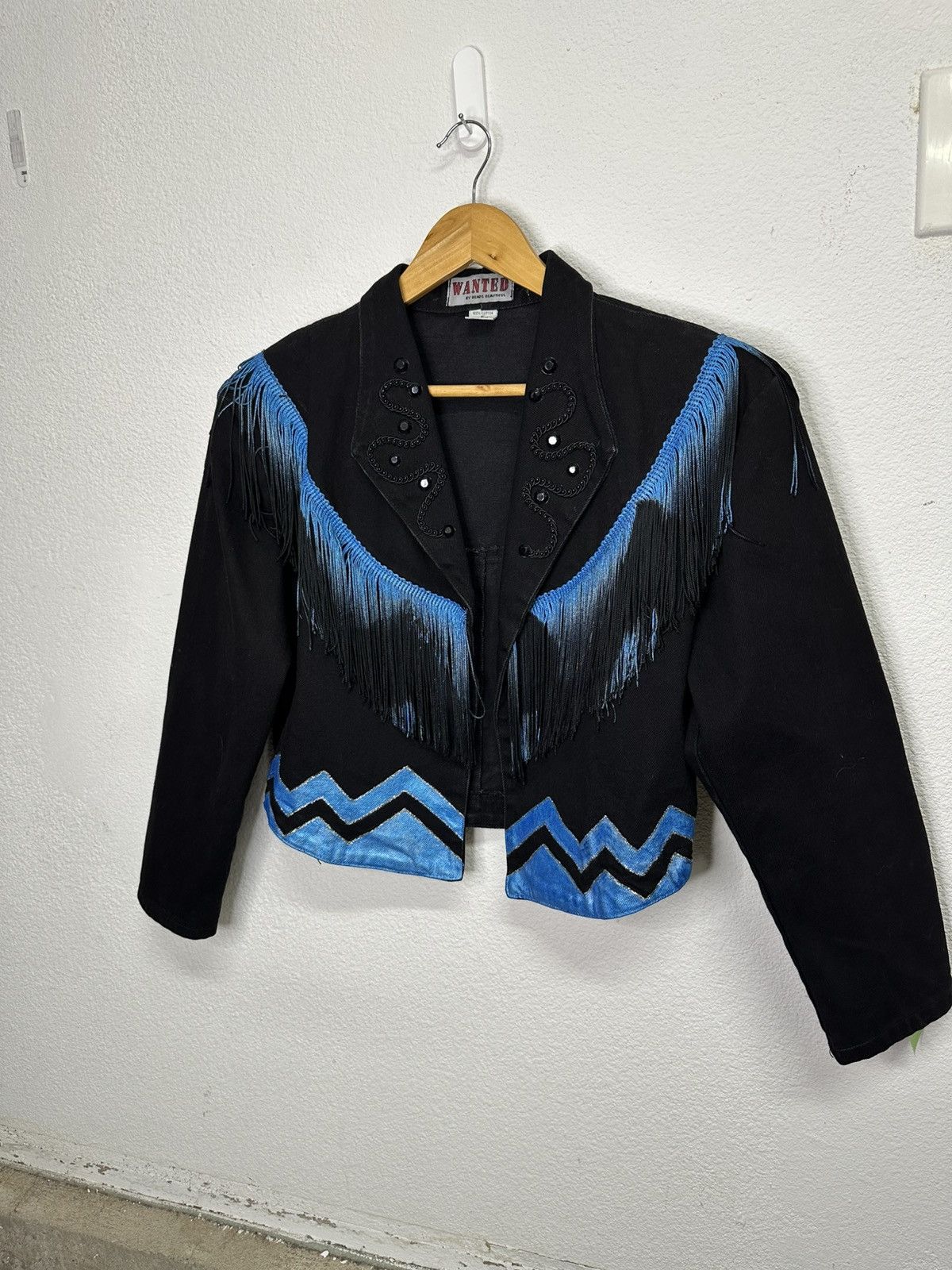Vintage Western cowgirl black and blue jacket Size S / US 4 / IT 40 - 1 Thumbnail