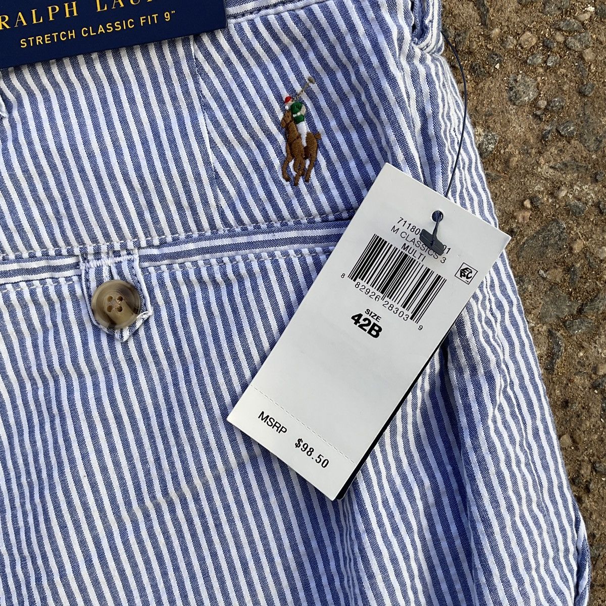Polo Ralph Lauren Brand New Polo Ralph Lauren 9 Seersucker Golf Shorts Size US 42 / EU 58 - 7 Thumbnail