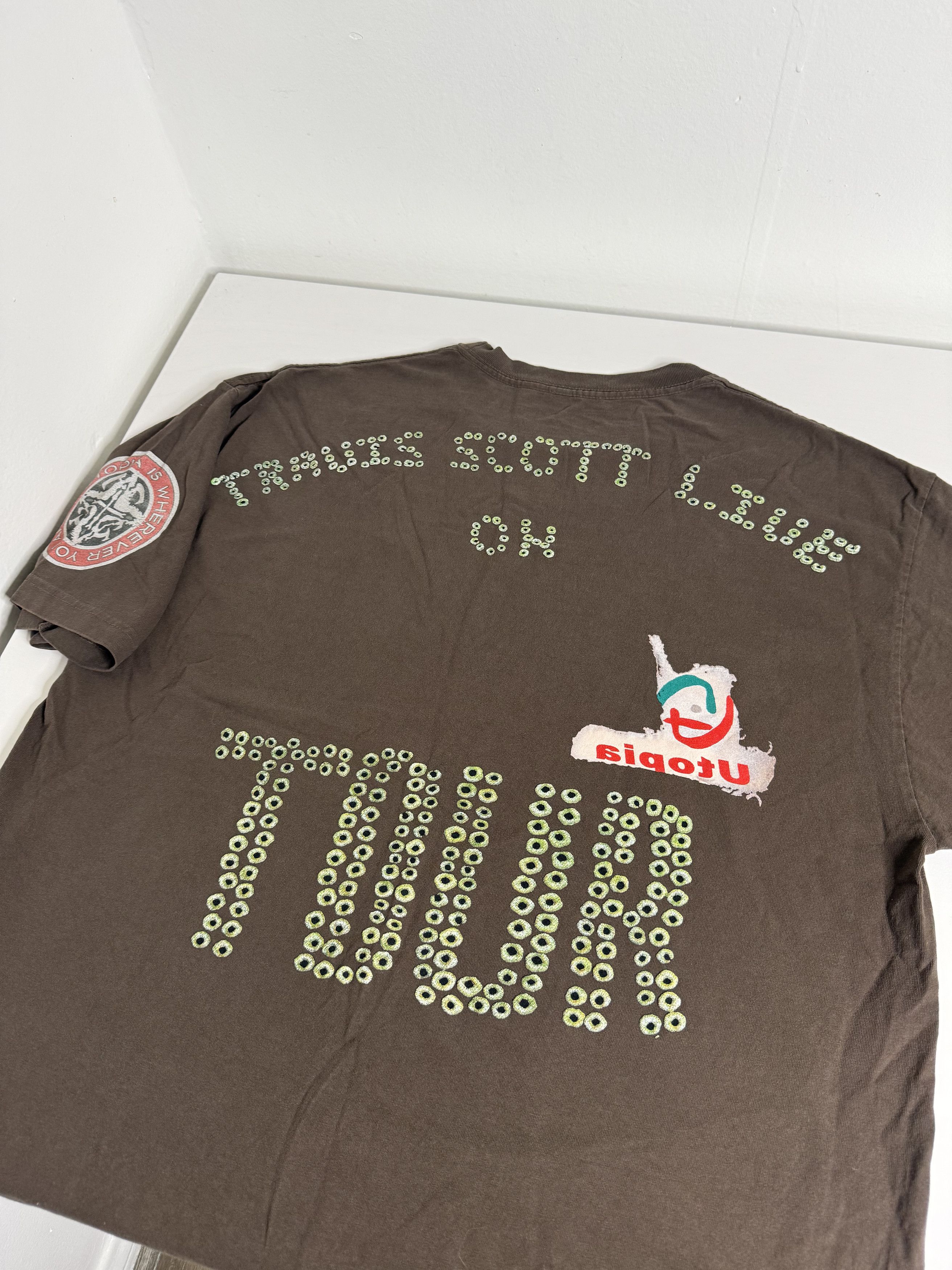 Travis Scott Travis Scott Utopia VIP Live Tee "Brown" Size US XL / EU 56 / 4 - 2 Thumbnail