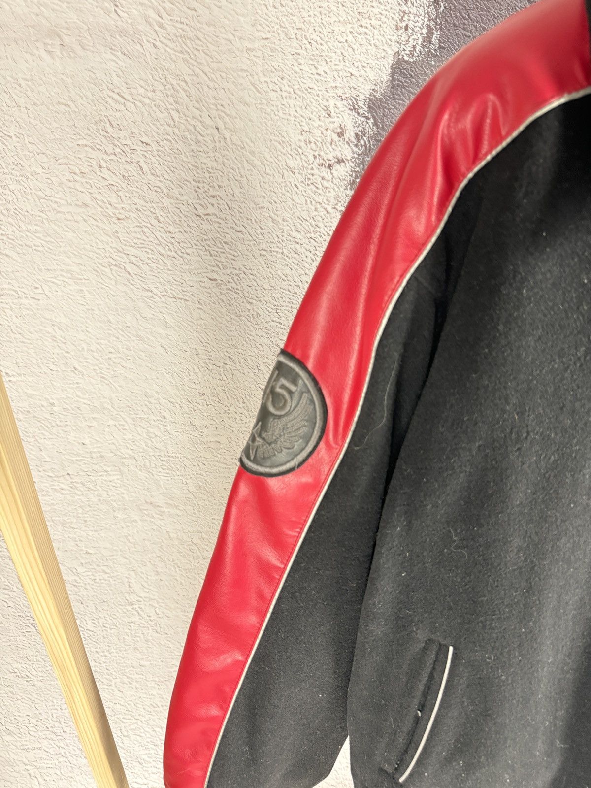 Vintage Down Impact USA reversible wool leather monogram bomber jckt Size US L / EU 52-54 / 3 - 6 Thumbnail