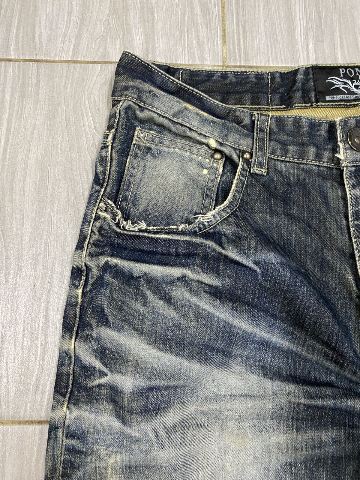 If Six Was Nine Vtg Pomelo Jeans Flared Size US 33 - 10 Thumbnail