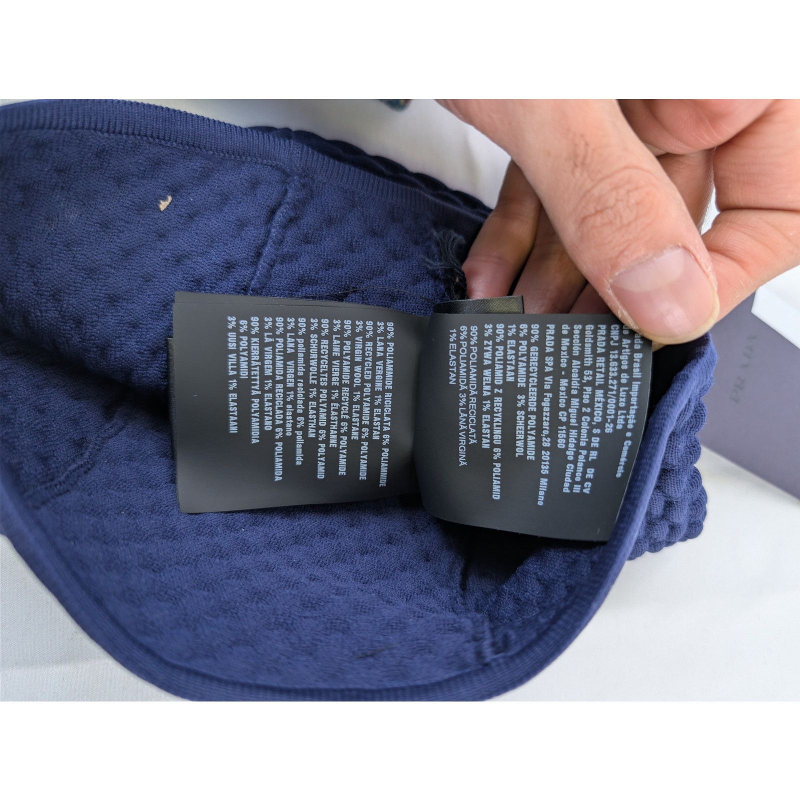 Prada o1rshd1 Size: M / Triangle Knitted Beanie Cap / Hat in Blue Size ONE SIZE - 11 Thumbnail