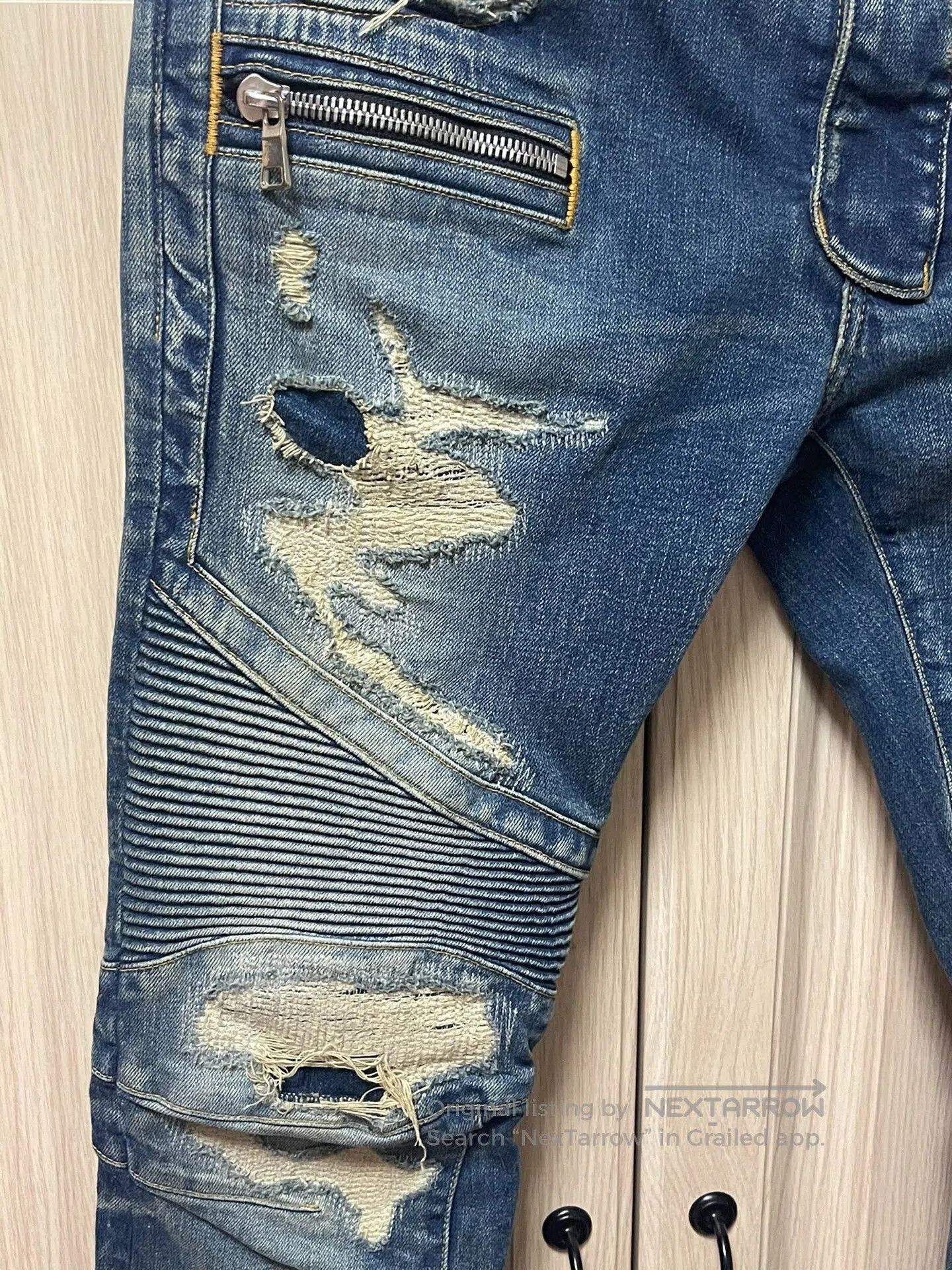 Balmain Balmain Distressed Denim Jeans for Men. Size US 29 - 5 Thumbnail