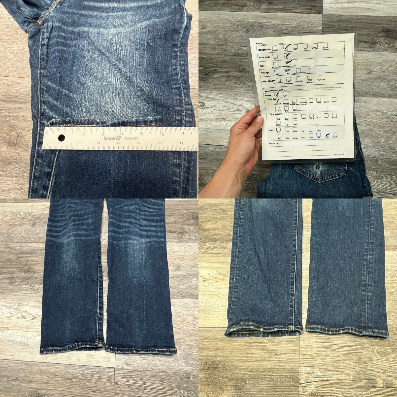 American Eagle Outfitters VINTAGE American Eagle Whisker Faded Mid Wash Blue Jeans Size US 31 - 9 Thumbnail