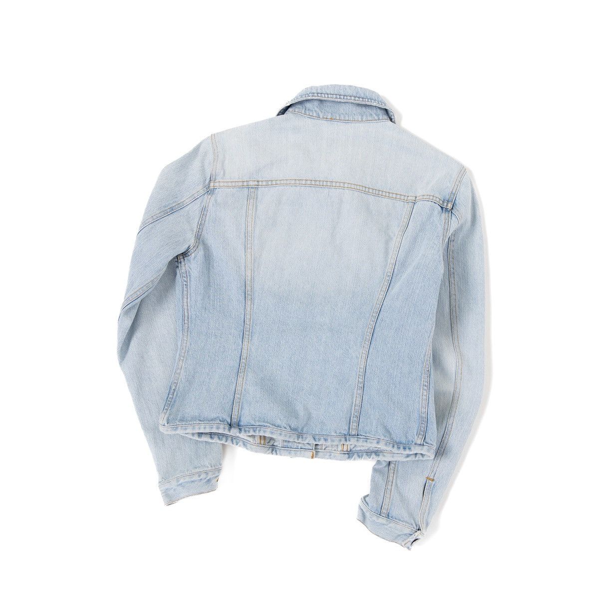 United Colors Of Benetton Benetton Womens Denim Jacket Light Blue Button Up Casual Size S / US 4 / IT 40 - 5 Thumbnail