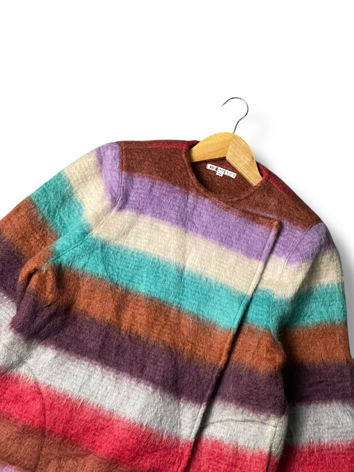 Japanese Brand × Vintage Japanese Brand Rainbow Knitted Coat (99) Size US M / EU 48-50 / 2 - 2 Thumbnail