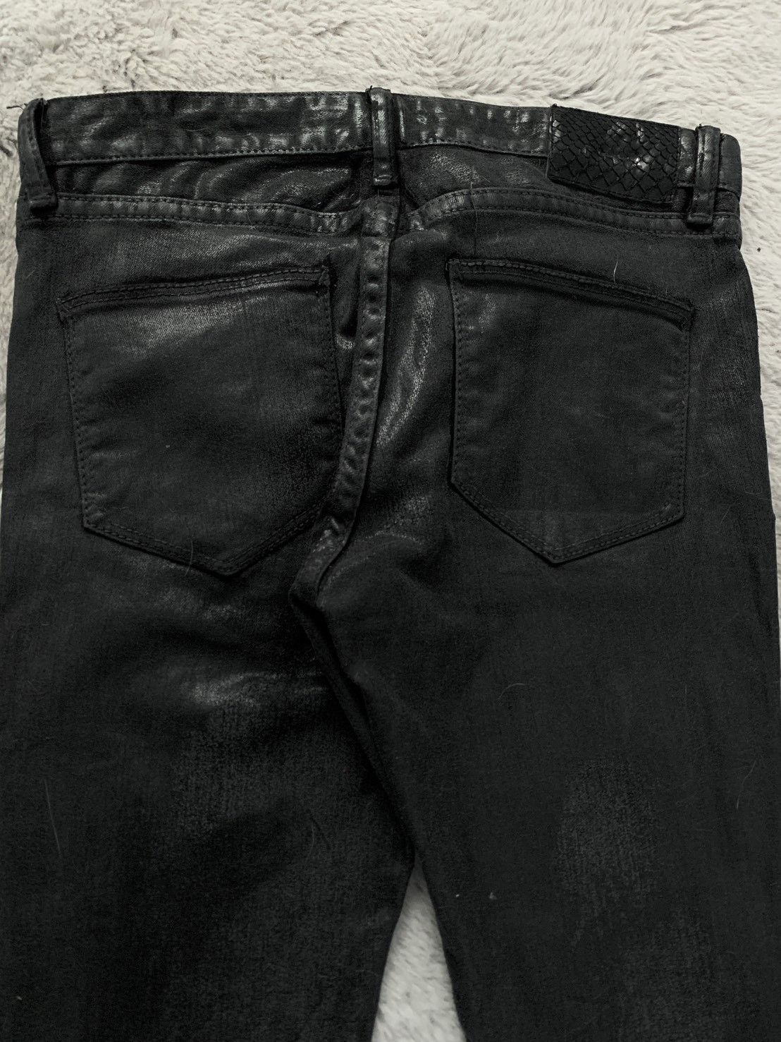 GOSTAR DE FUGA FUGA Waxed Vomit Splash Demon Fit Flared Jeans Size US 31 - 8 Thumbnail
