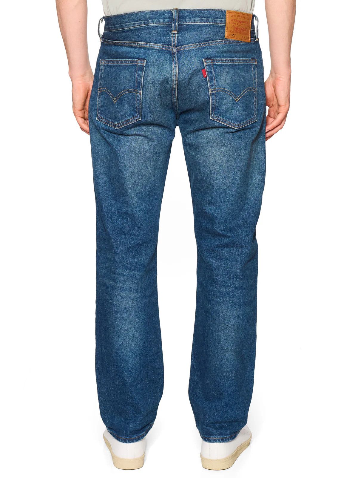 Levi's LEVI'S Premium 501 Distressed Blue Cotton Denim Jeans Size US 34 / EU 50 - 3 Thumbnail