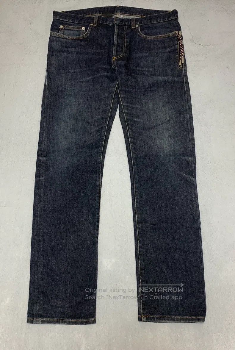Dior Dior Dark Blue Zipper Colorful Rope Denim Pants Size US 31 - 1 Thumbnail