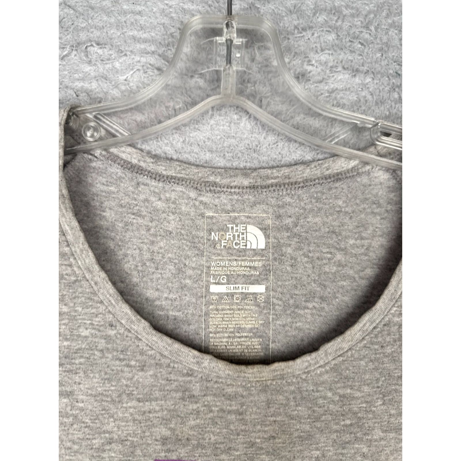 The North Face The North Face Shirt Women L Gray Crew Neck Polyester Blend Slim Fit Casual T-Shirt All Seasons Outdoor Spring Summer Fall Winter Womens Size L / US 10 / IT 46 - 7 Thumbnail