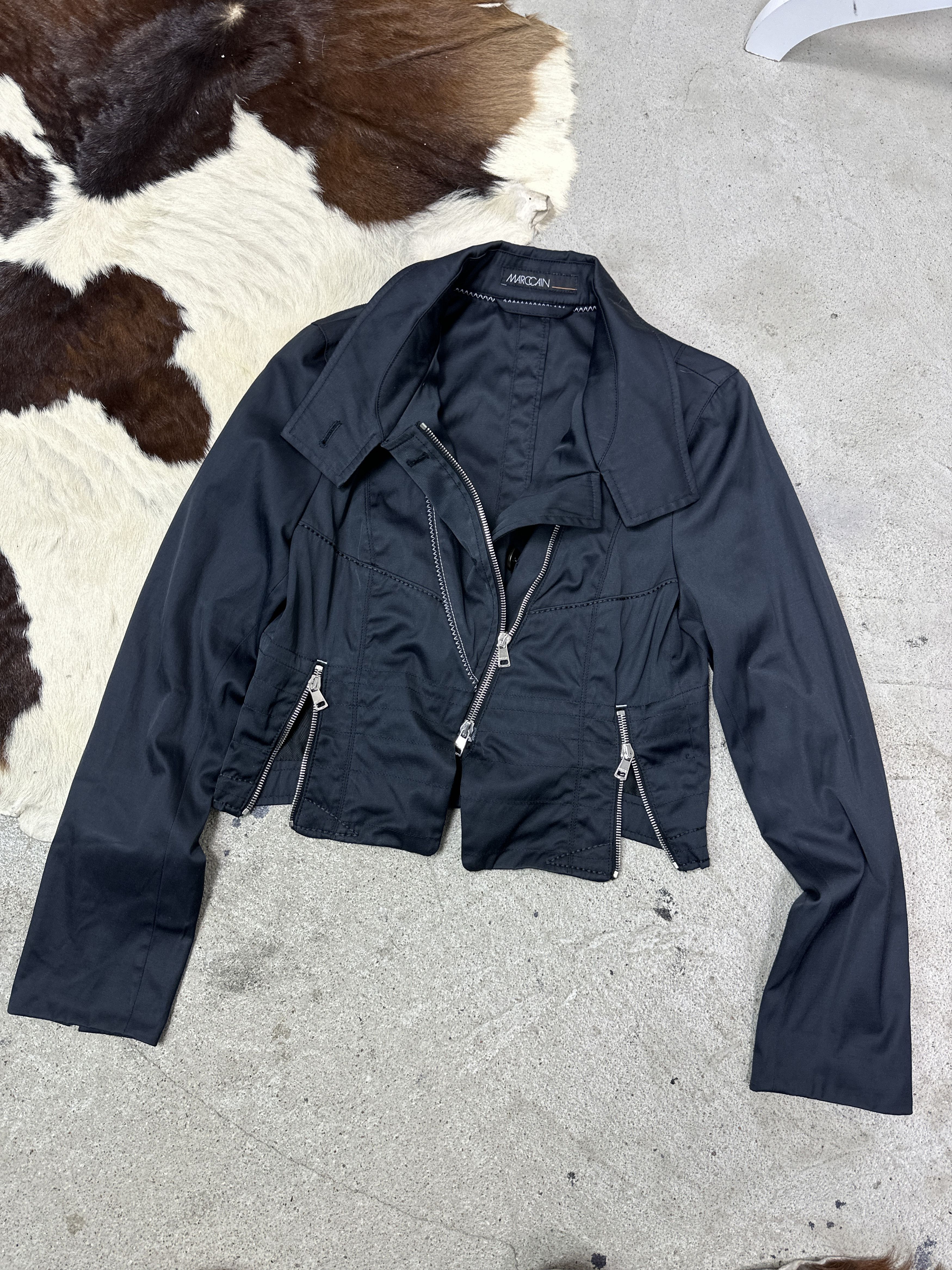 Vintage Vintage Marc Cain Multi Zip Asymmetrical Jacket Y2K Size S / US 4 / IT 40 - 4 Thumbnail
