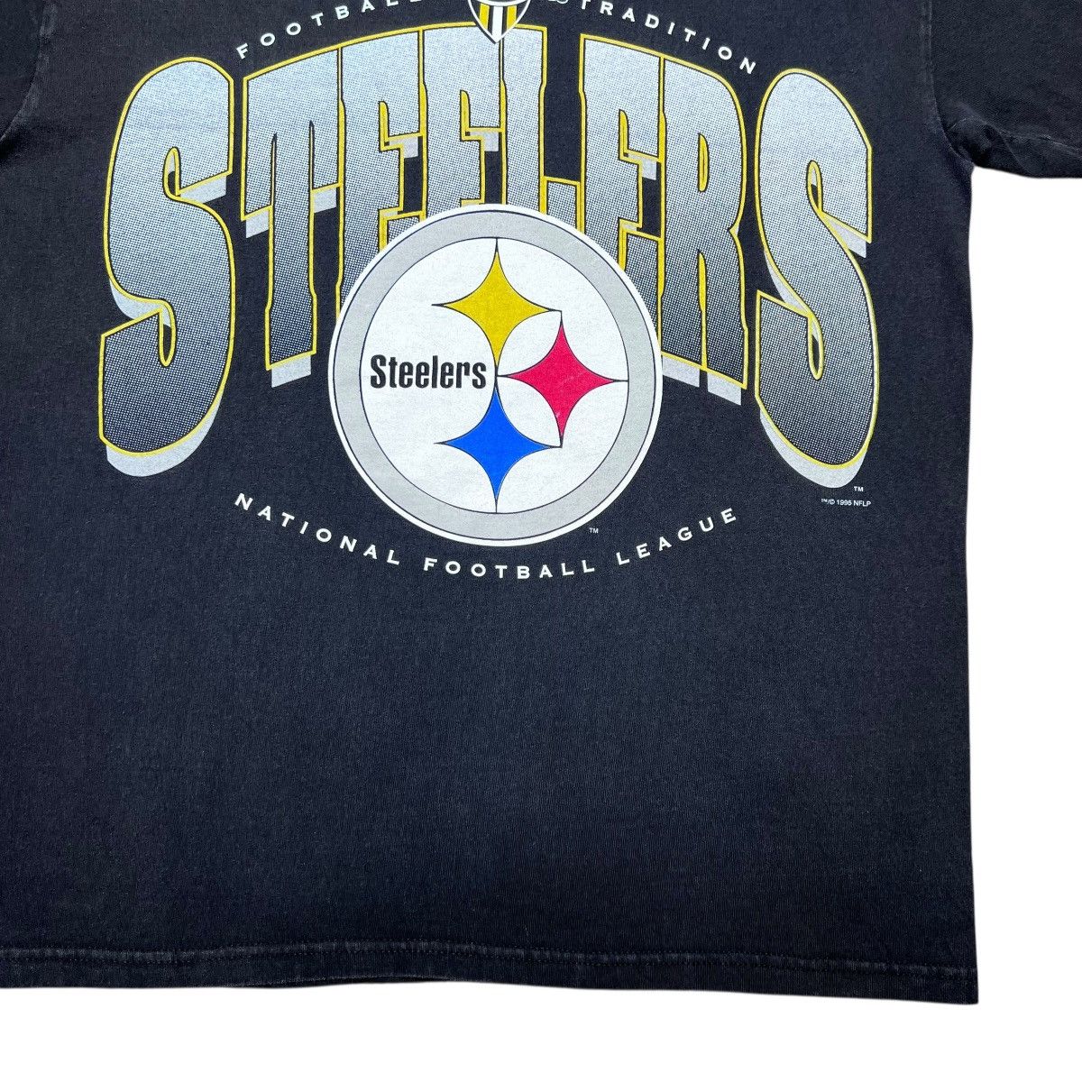 NFL Vtg 1996 NFL Pittsburgh Steelers Spell Out 3D Logo T-Shirt Size US M / EU 48-50 / 2 - 6 Thumbnail