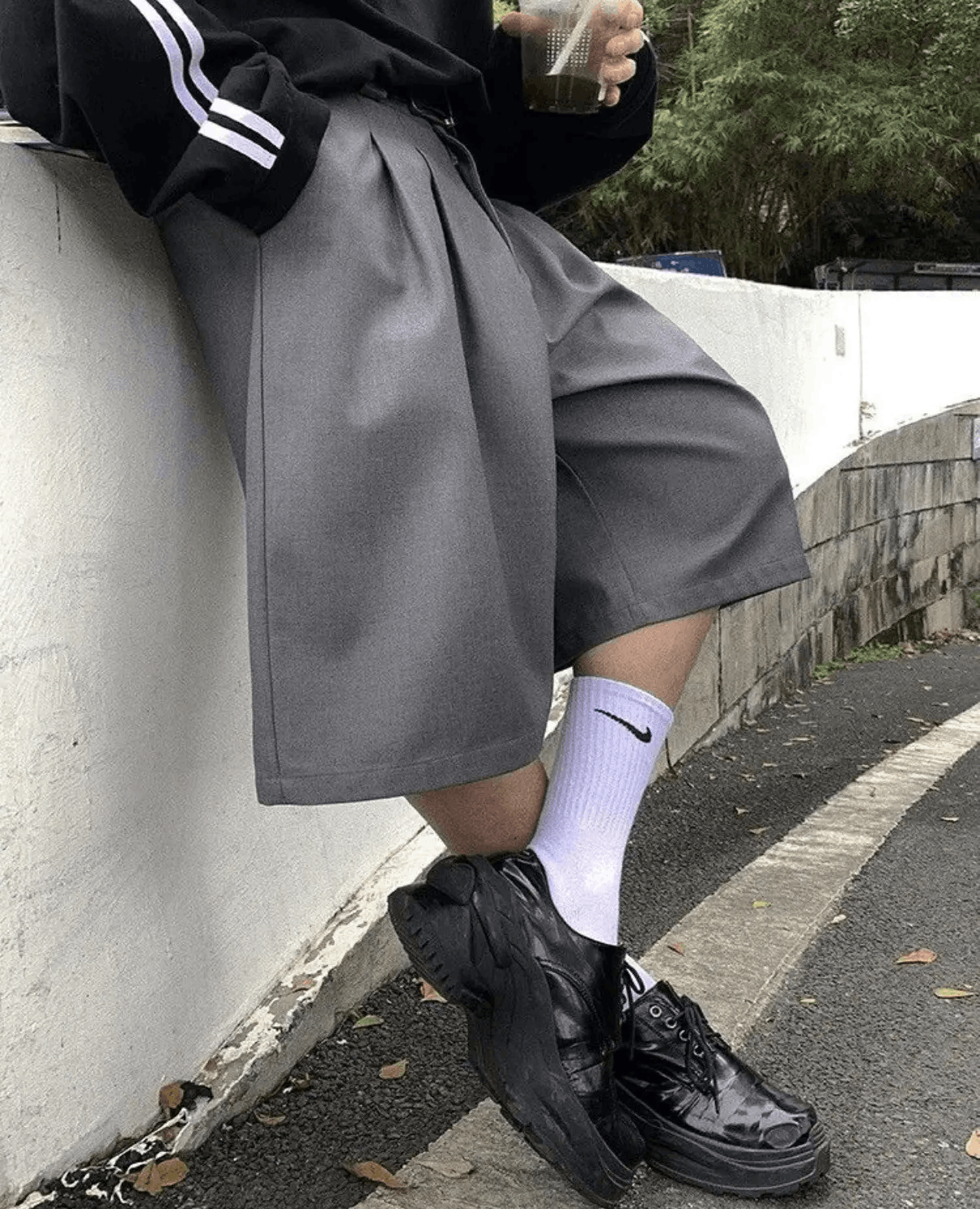 Other Casual Streetwear Retro Gray Baggy Loose Shorts Size US 30 / EU 46 - 6 Thumbnail