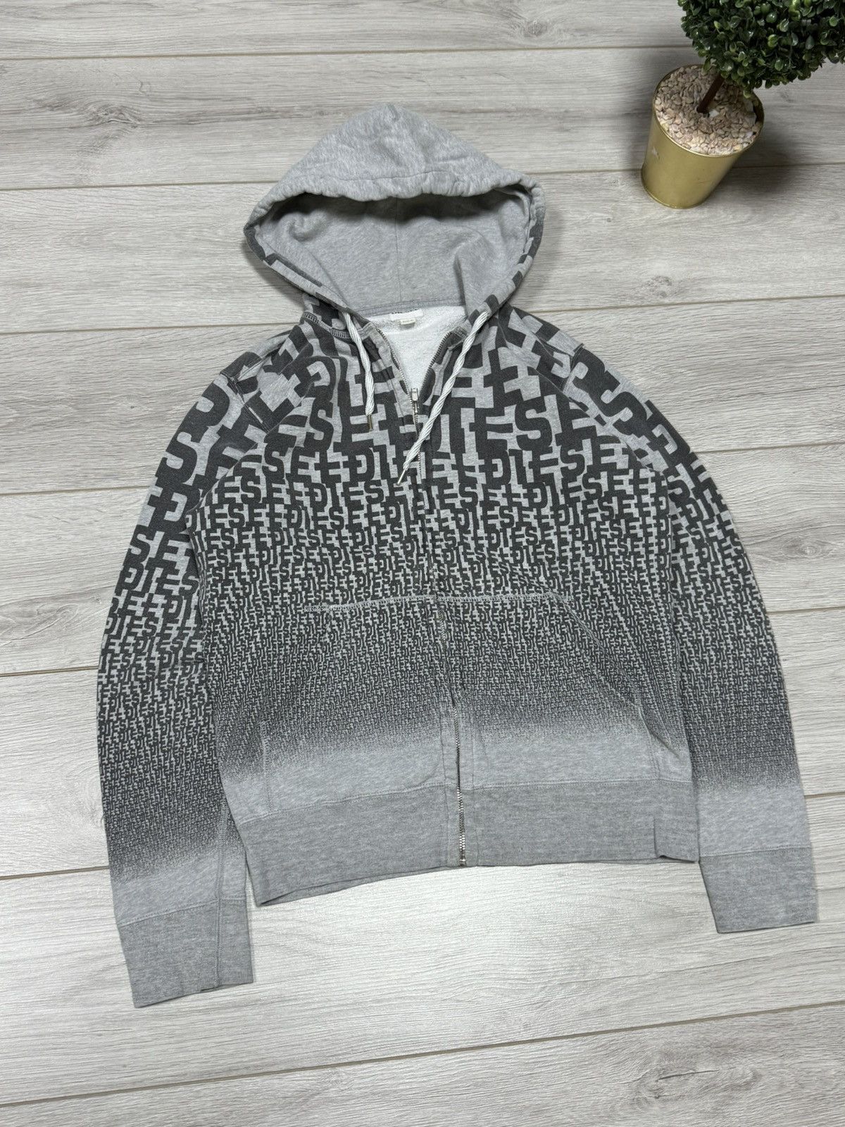Diesel Diesel vintage monogram all over print letters zip hoodie Size US XL / EU 56 / 4 - 3 Thumbnail