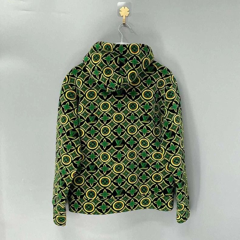 Louis Vuitton Louis Vuitton Jamaica Flocked Patchwork Full Print Zip Hoo Size US M / EU 48-50 / 2 - 2 Thumbnail