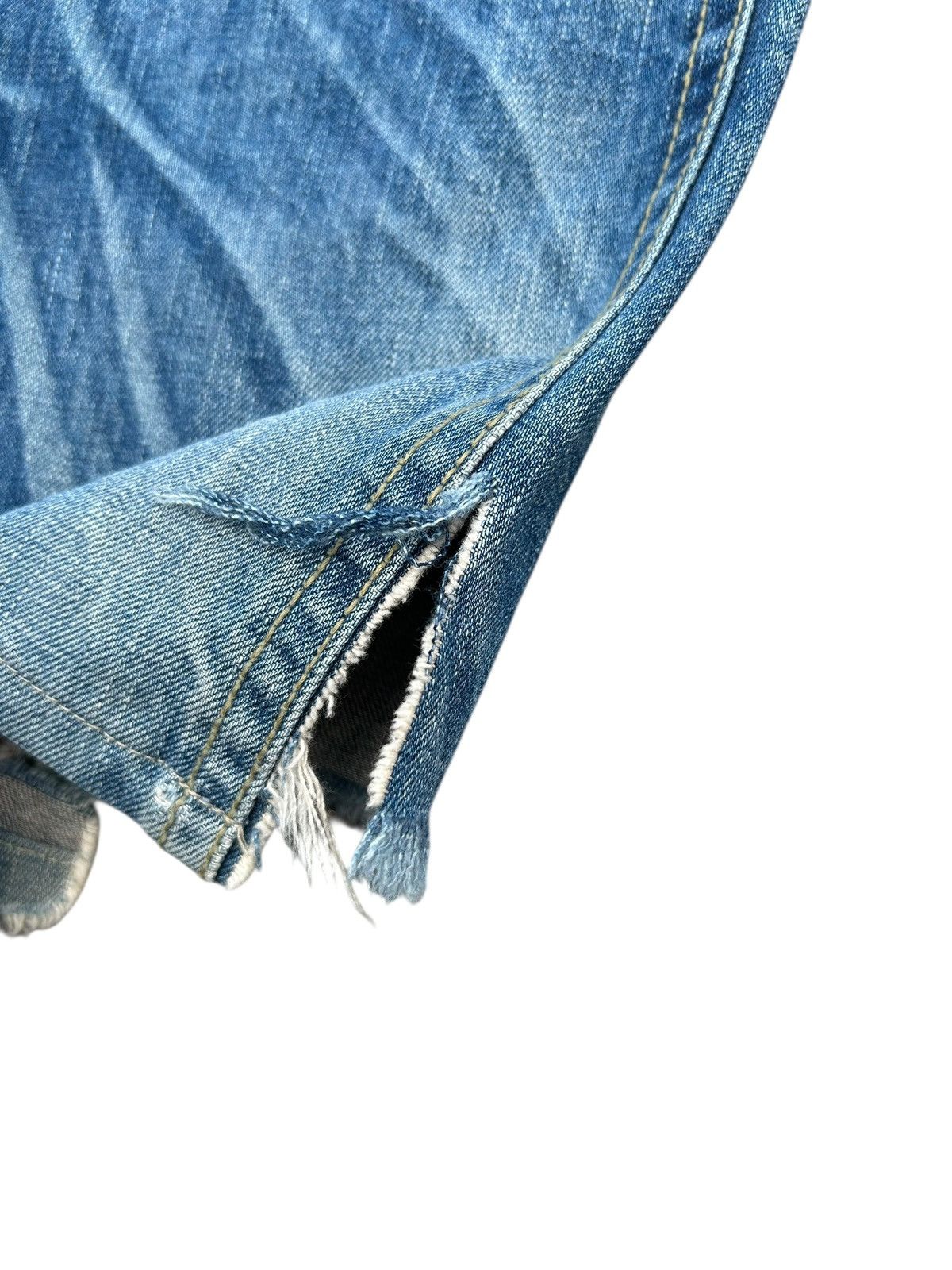 Kapital Yoshitomo Nara Lolita Buckle Back Distressed Denim Jeans Size US 36 / EU 52 - 18 Thumbnail