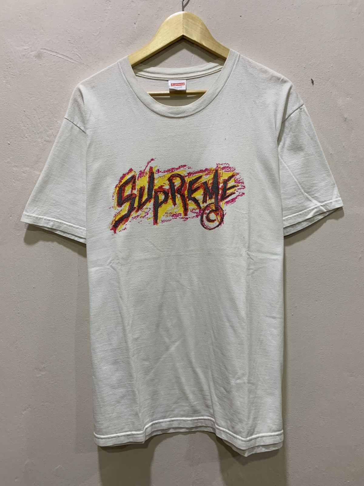 Supreme Scratch Tee- White -L