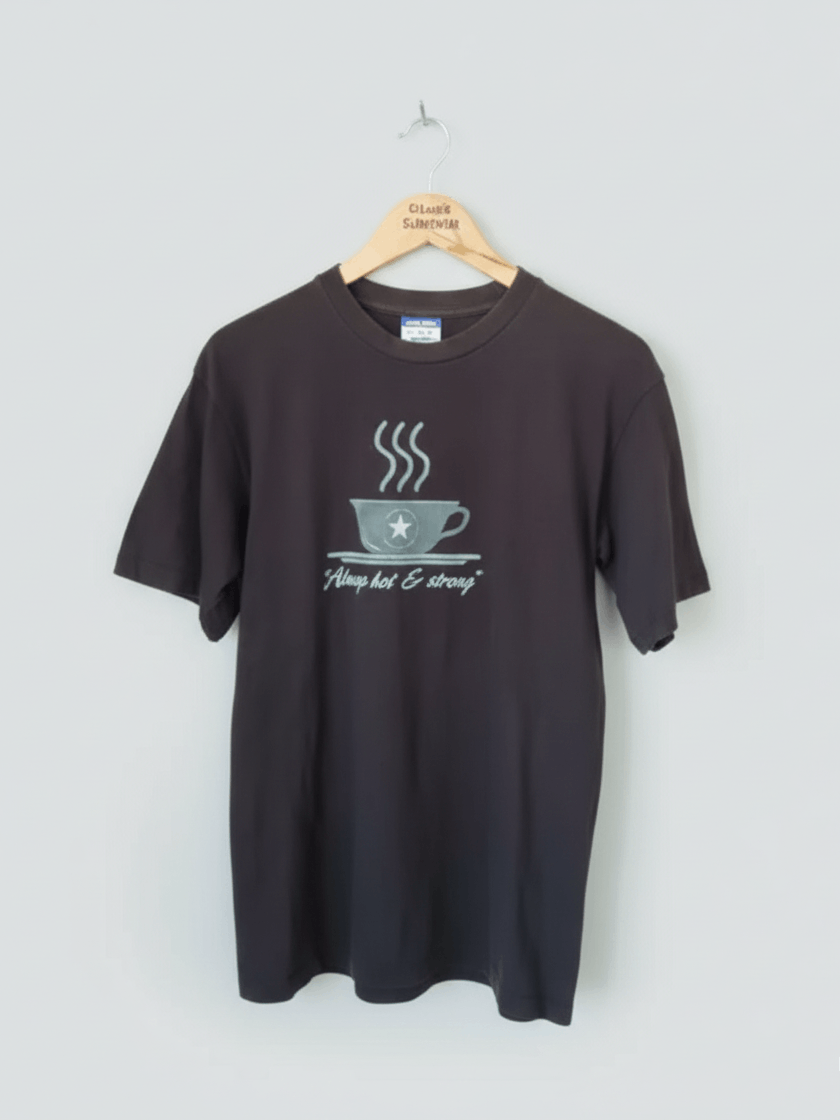 Converse Vintage Converse "Always Hot & Strong" Coffee Graphic Size US M / EU 48-50 / 2 - 1 Thumbnail