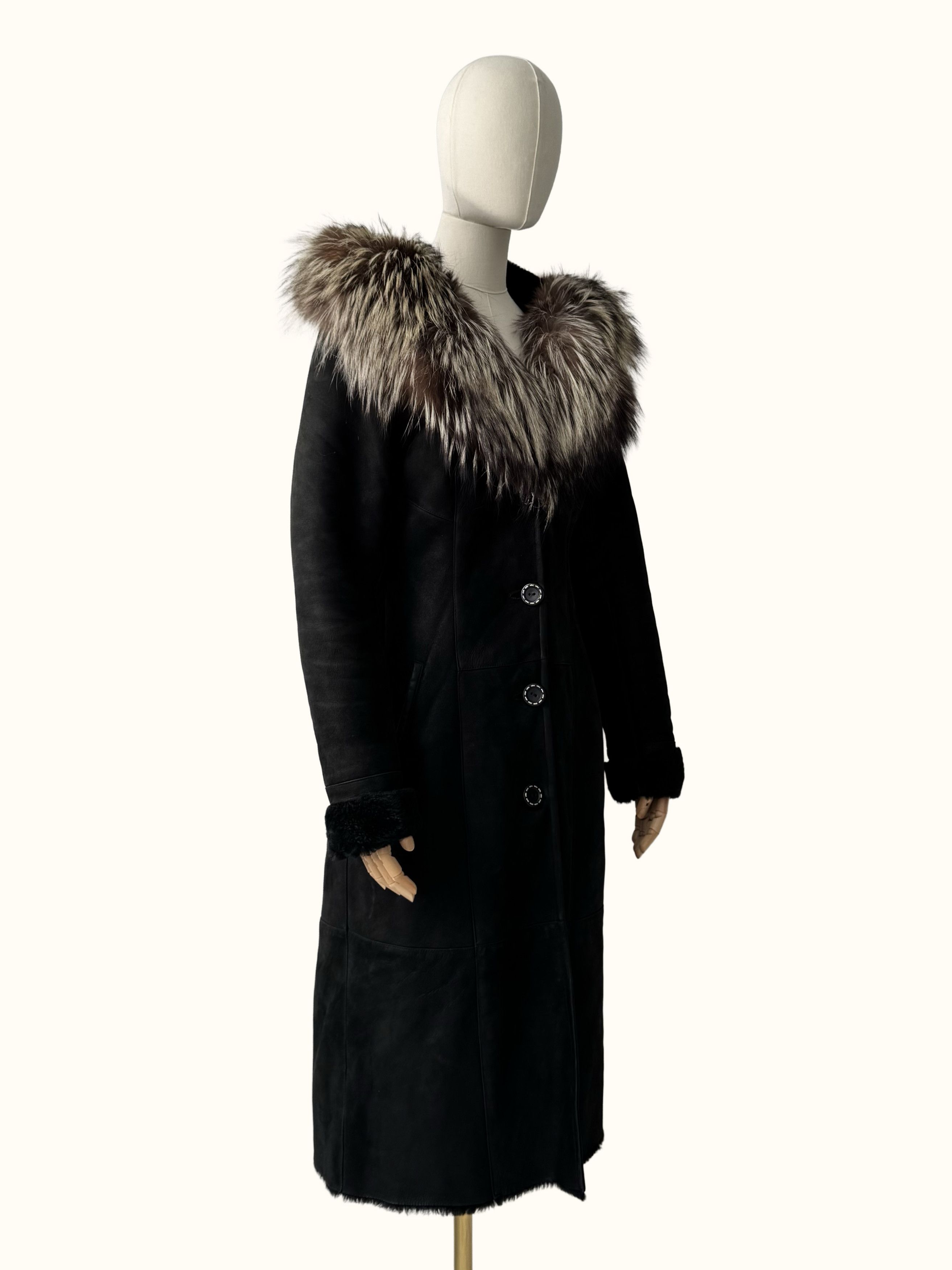 Vintage Vintage Real Lambskin Hooded Coat(B409)E2D15 Size S / US 4 / IT 40 - 3 Thumbnail