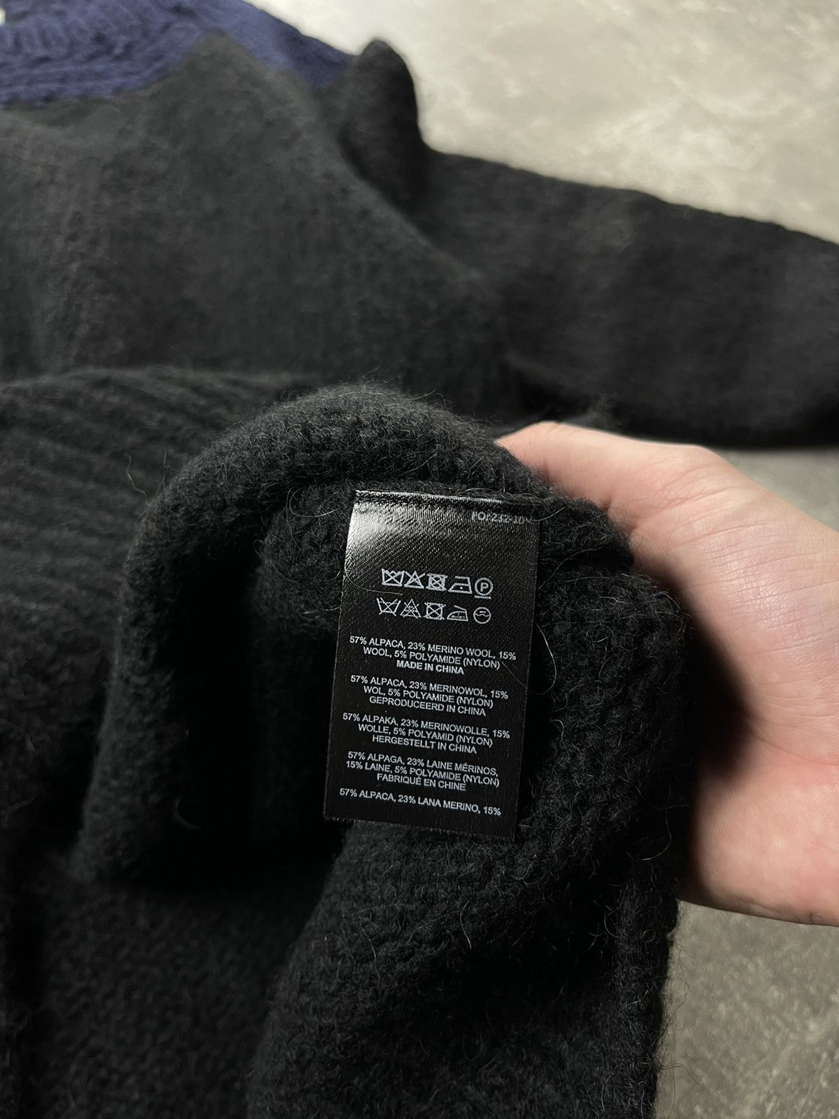Dries Van Noten Dries Van Noten Alpaca Wool Knit Sweater Black Navy Size US L / EU 52-54 / 3 - 12 Thumbnail