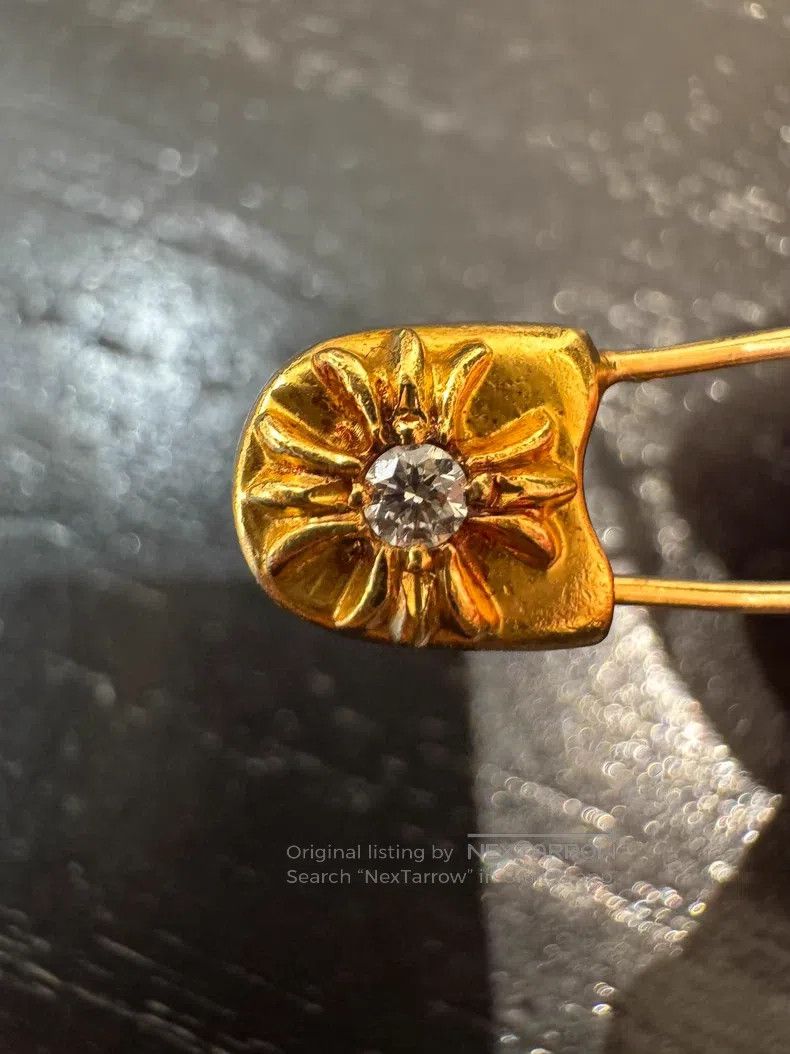 Chrome Hearts CHROME HEARTS Gold Single Diamond White Diamond Cross Flow Size ONE SIZE - 4 Thumbnail