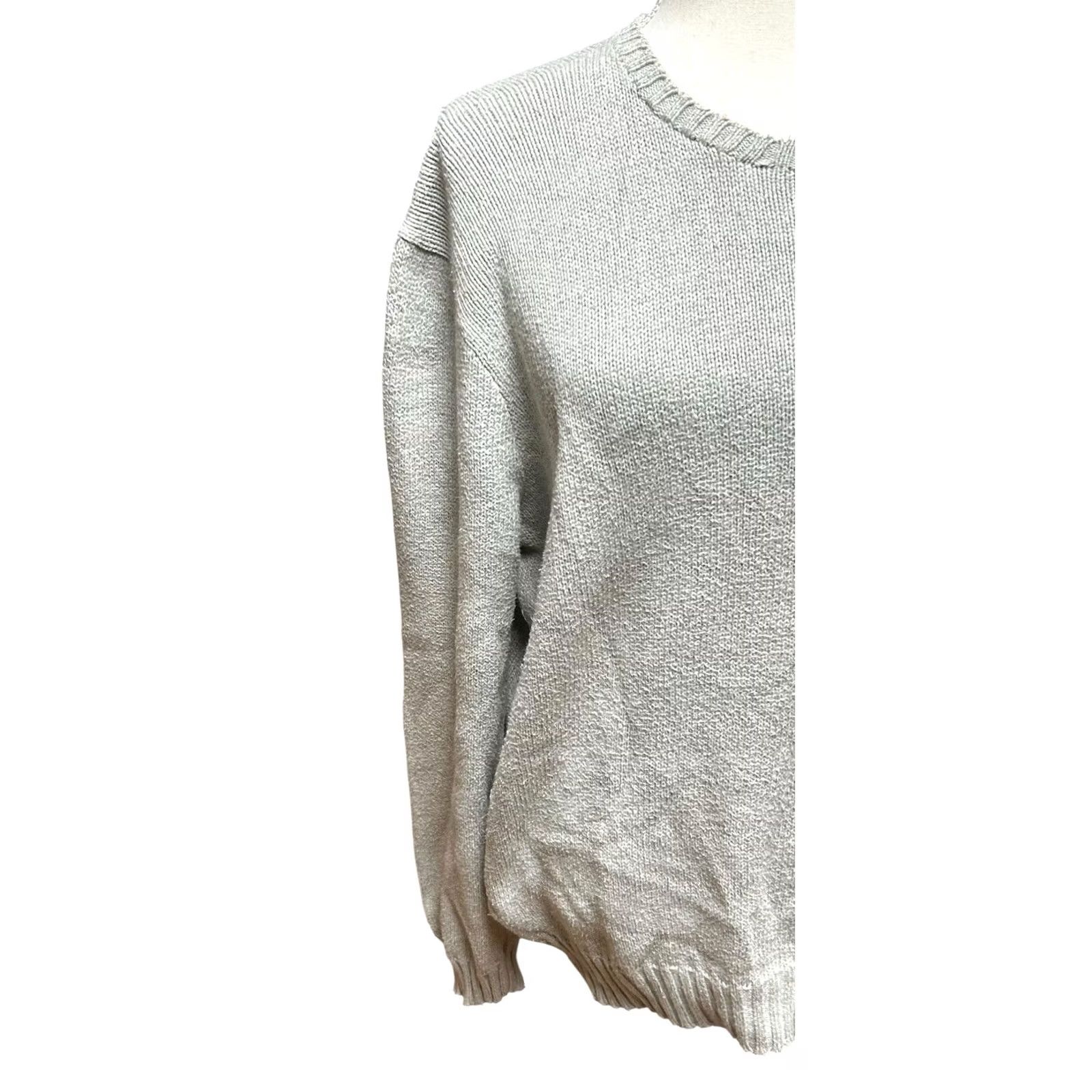 Ralph Lauren Polo Ralph Lauren Women's Light Gray Knitted Sweater XL Long Sleeve Pullover Size XL / US 12-14 / IT 48-50 - 2 Thumbnail