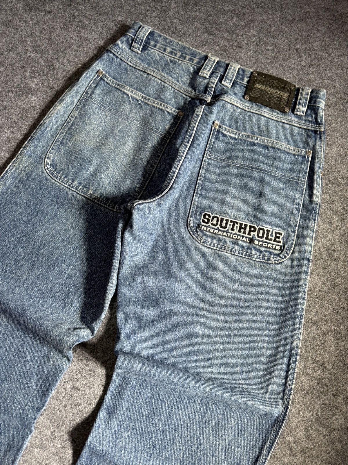 Vintage South Pole Massive Baggy Embroidered Rap Skate Y2k Jeans Size US 32 / EU 48 - 4 Thumbnail