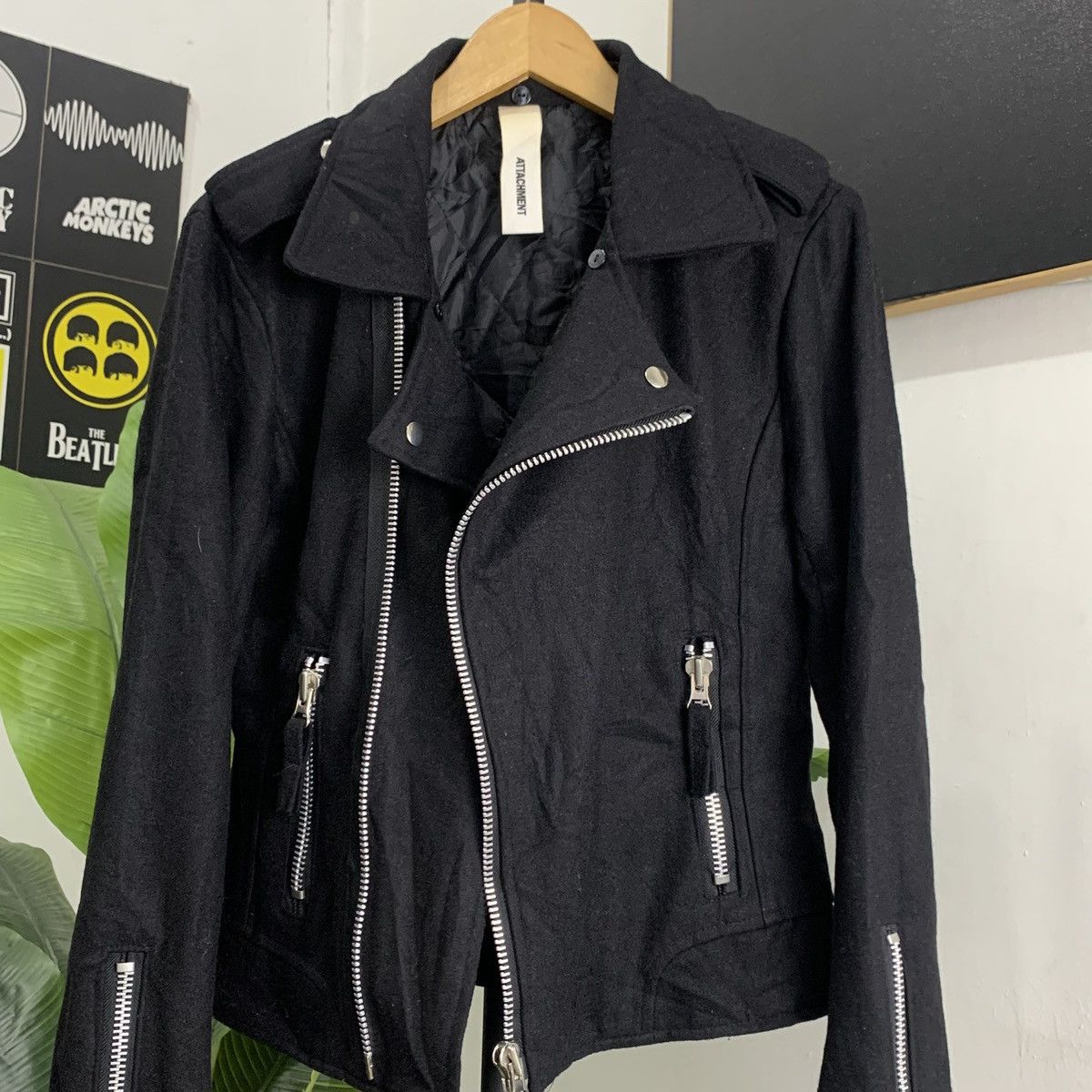Attachment × Japanese Brand × Kazuyuki Kumagai Attachment Attachment Bikers Wool Jacket Japan Ramones Style Size US M / EU 48-50 / 2 - 14 Thumbnail