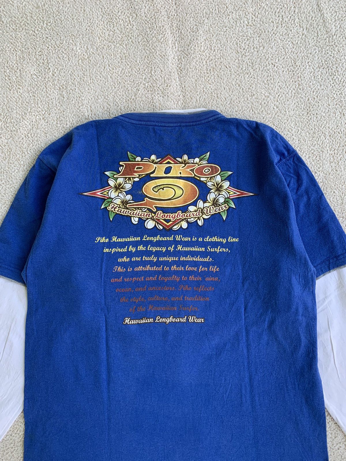 Beauty Beast × If Six Was Nine × Japanese Brand Piko Hawaiian Poem Double Layer y2k Longsleeve Size US M / EU 48-50 / 2 - 4 Thumbnail