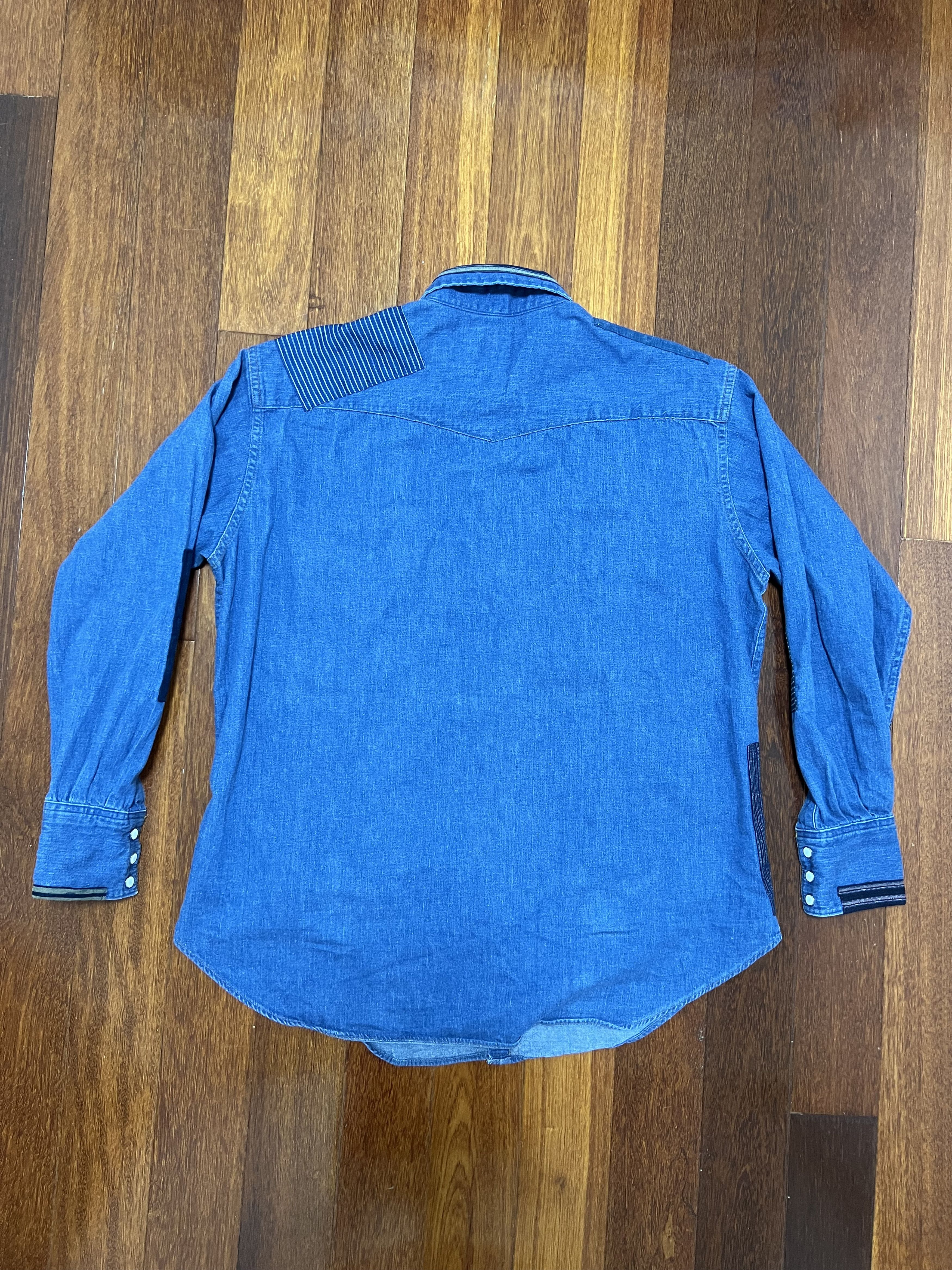 Orslow 💚 1/100 Canoe Club X Orslow Boro Western Shirt Indigo NEW Size US M / EU 48-50 / 2 - 2 Thumbnail