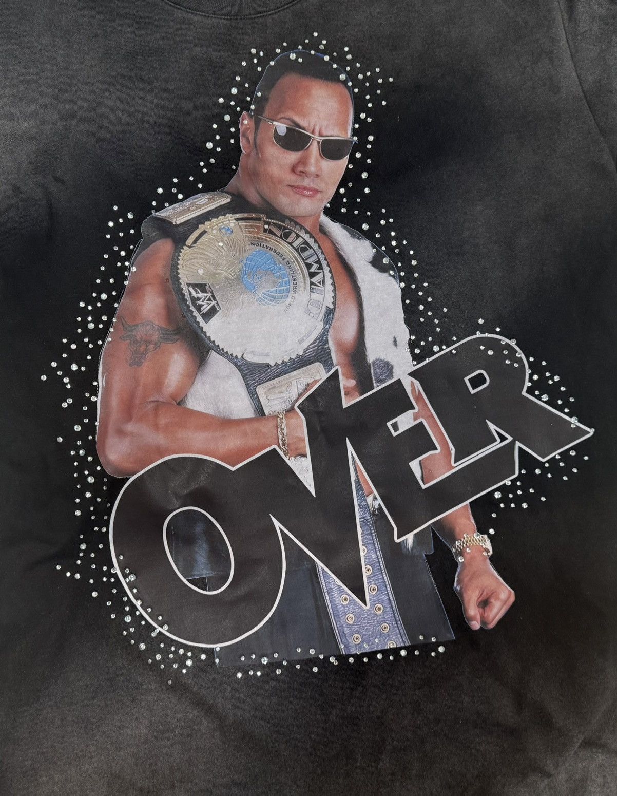 Other WWE The Rock Distressed Rhinestone tee Size US L / EU 52-54 / 3 - 2 Thumbnail