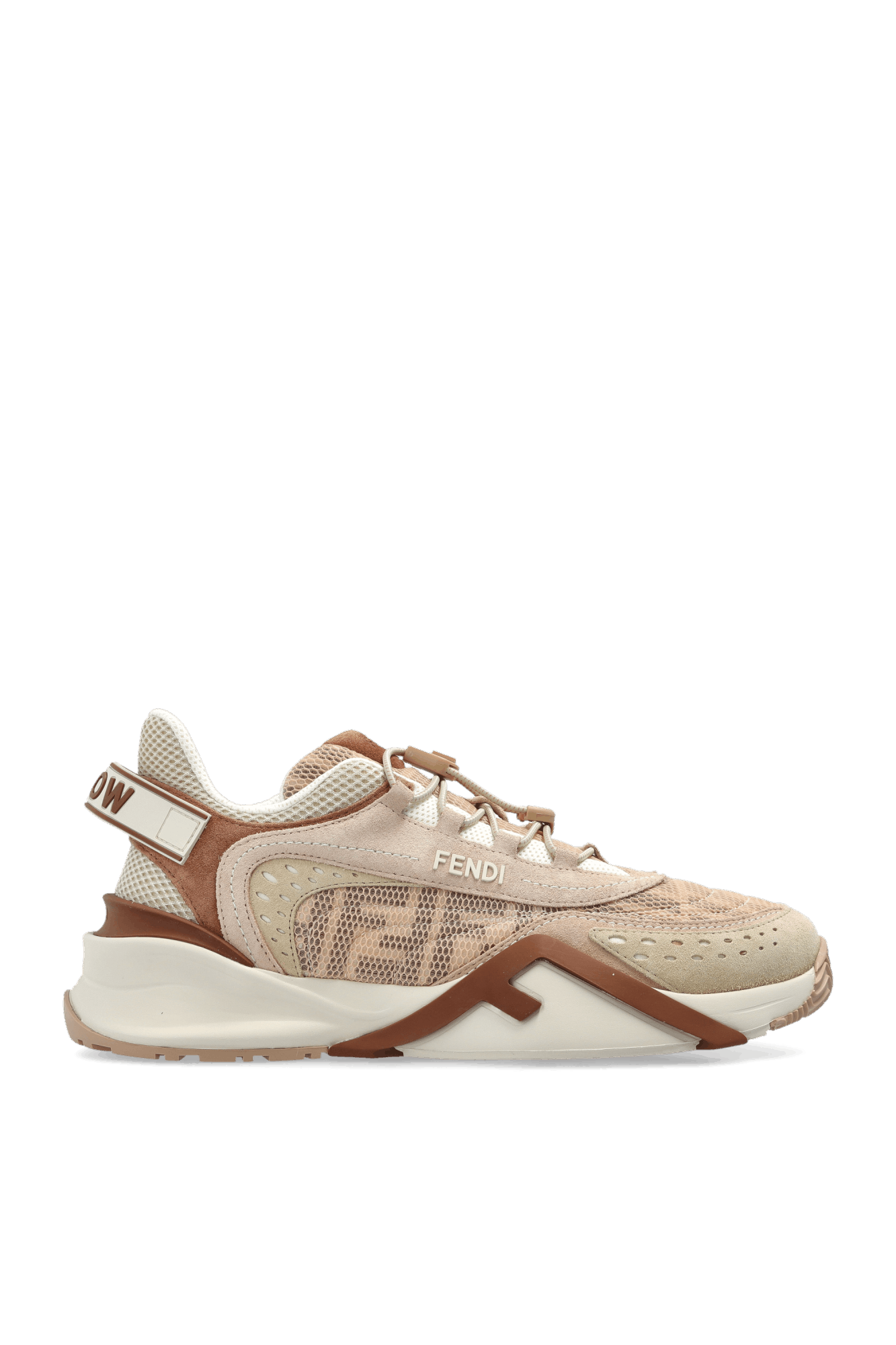 Fendi os11x0526 Flow Low-Top Sneakers in Beige Size US 8 / IT 38 - 1 Thumbnail