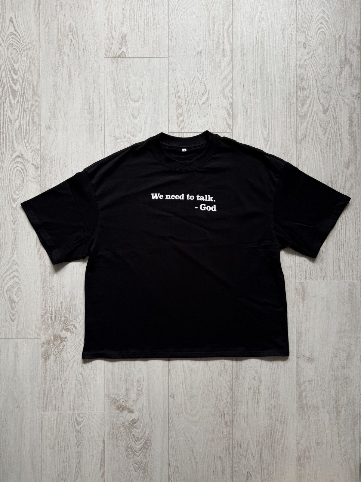 Other We Need To Talk God Boxy T-Shirt Custom Black M Size US M / EU 48-50 / 2 - 1 Thumbnail